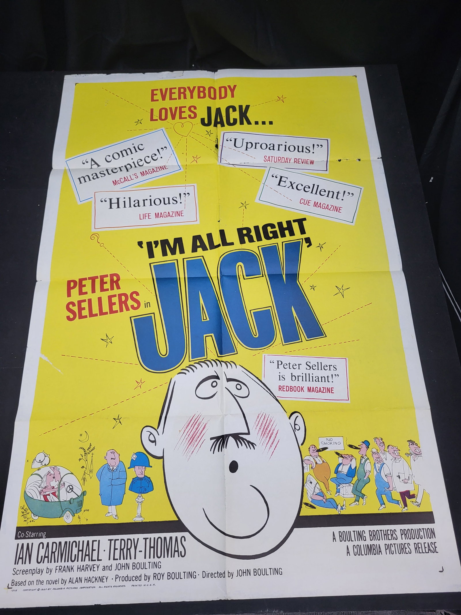 I01996 | Original US One-Sheet Movie Poster for I'm All Right Jack (1960) Starring Peter Sellers (1 of 5)
