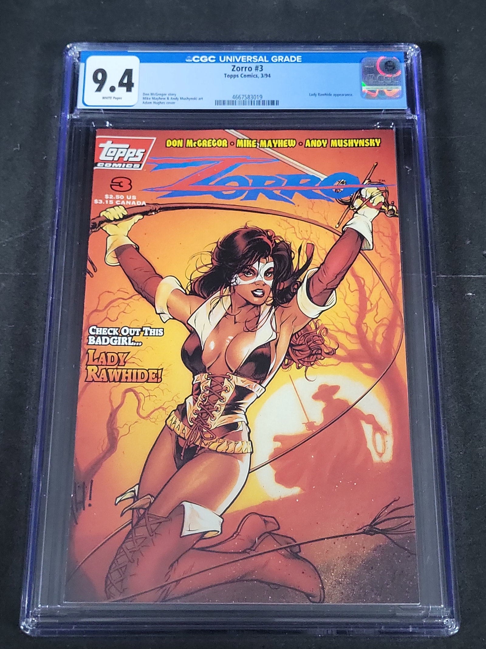 I03471 | McGregor, Don and Mike Mayhew. Zorro #3. Topps Comics, 1994. First Printing. (1 of 3)