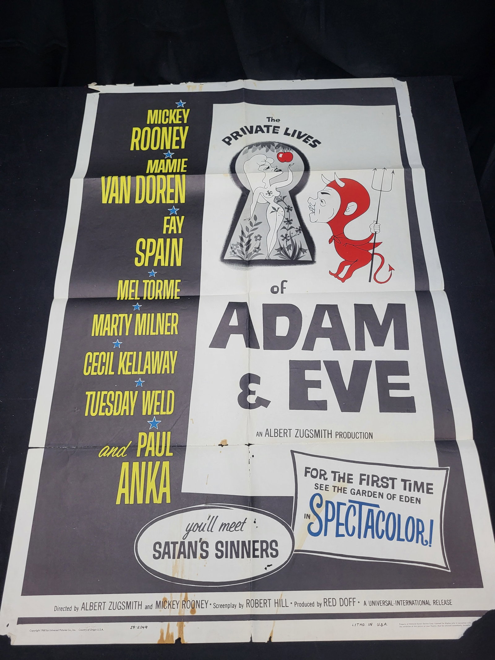I01997 | 1960 The Private Lives of Adam and Eve Original One-Sheet Movie Poster (1 of 9)