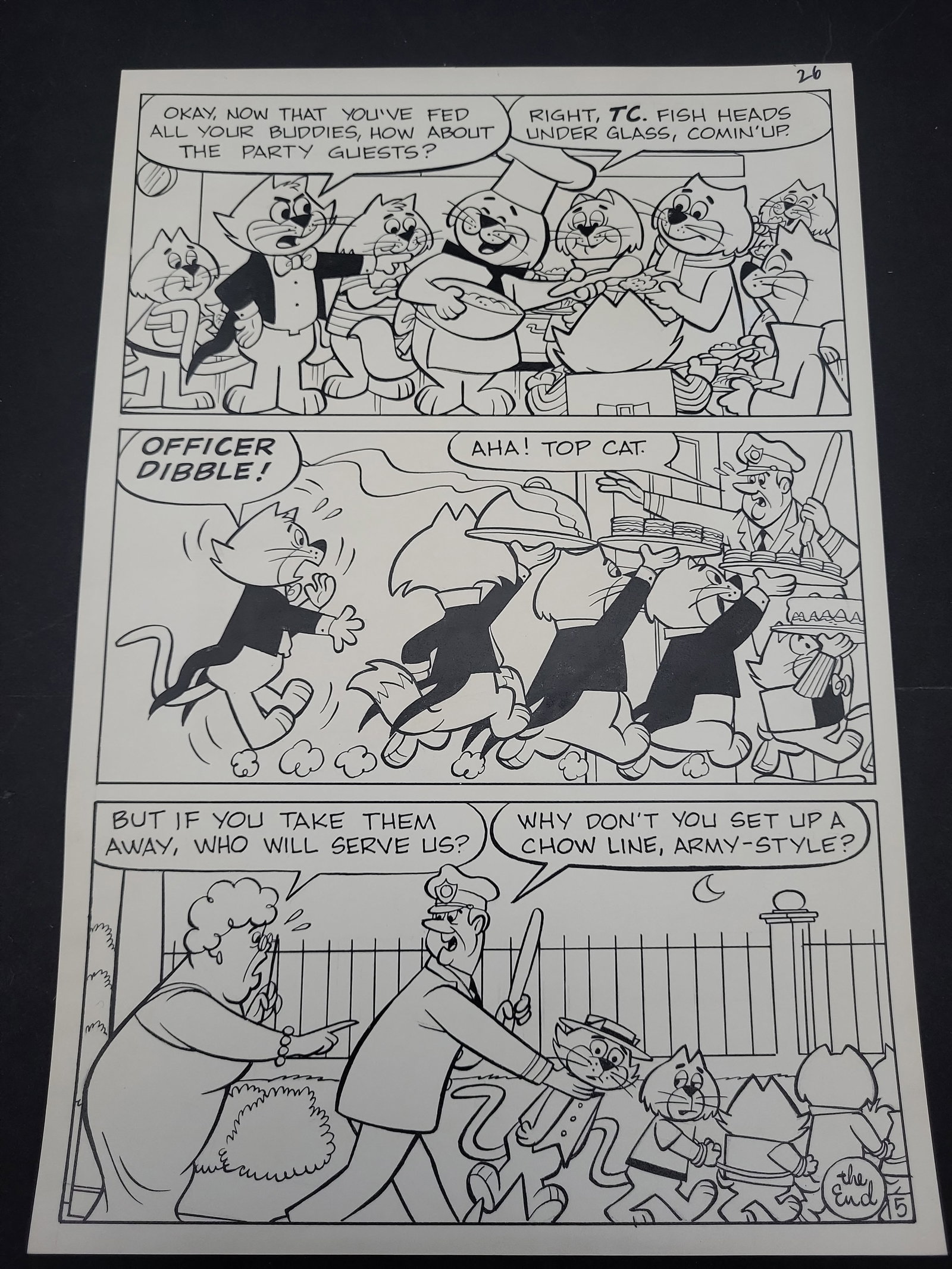 I03348 | American School (20th Century), Hanna-Barbera Top Cat Original Comic Book Art, 1972 (1 of 5)