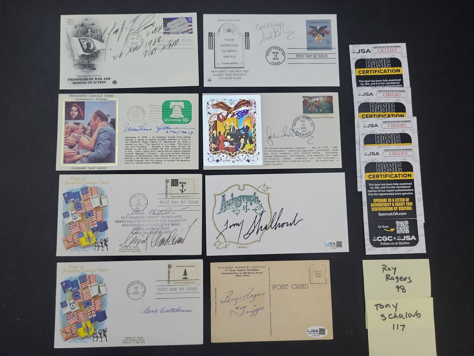 I03362 | Collection of (7) Autographed Envelopes, First Day Covers, and Postcards - Including Korean (1 of 7)