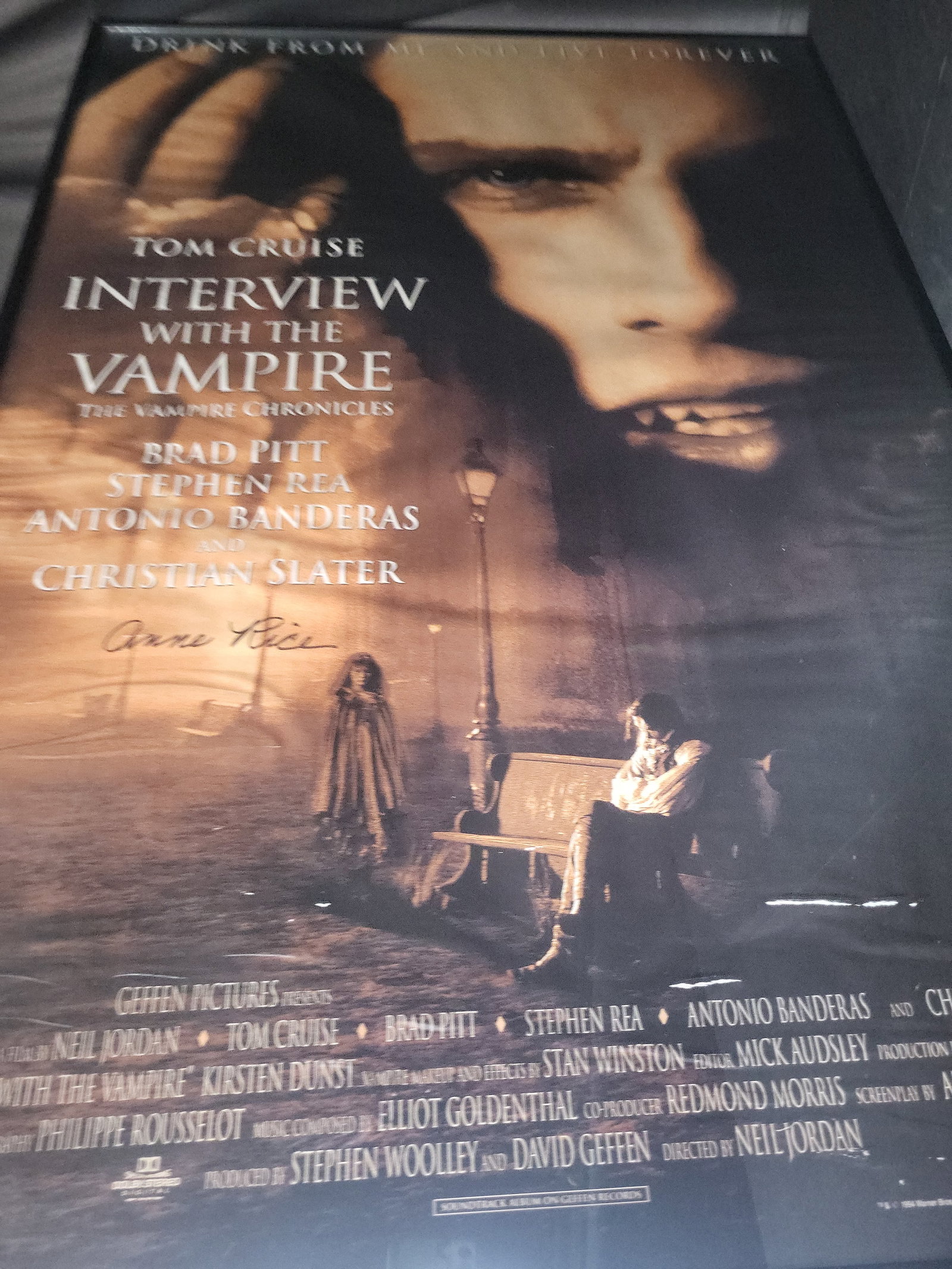 I03667 | Anne Rice Signed Interview with the Vampire 1994 Movie Poster (1 of 5)