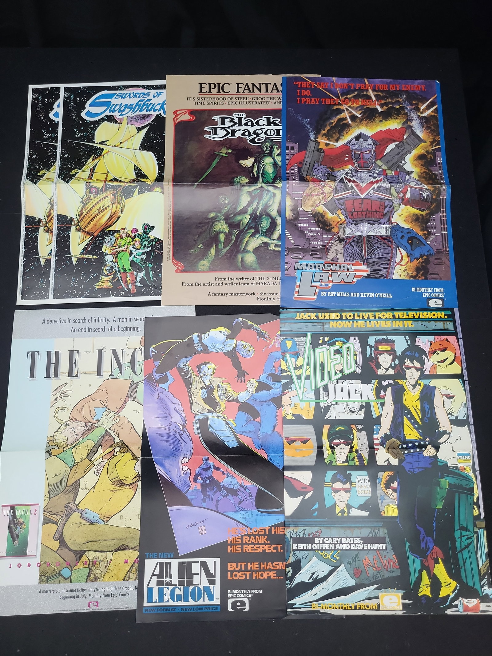 I03896 | A Collection of Vintage Epic Comics Promotional Posters 1984-1988 (1 of 8)