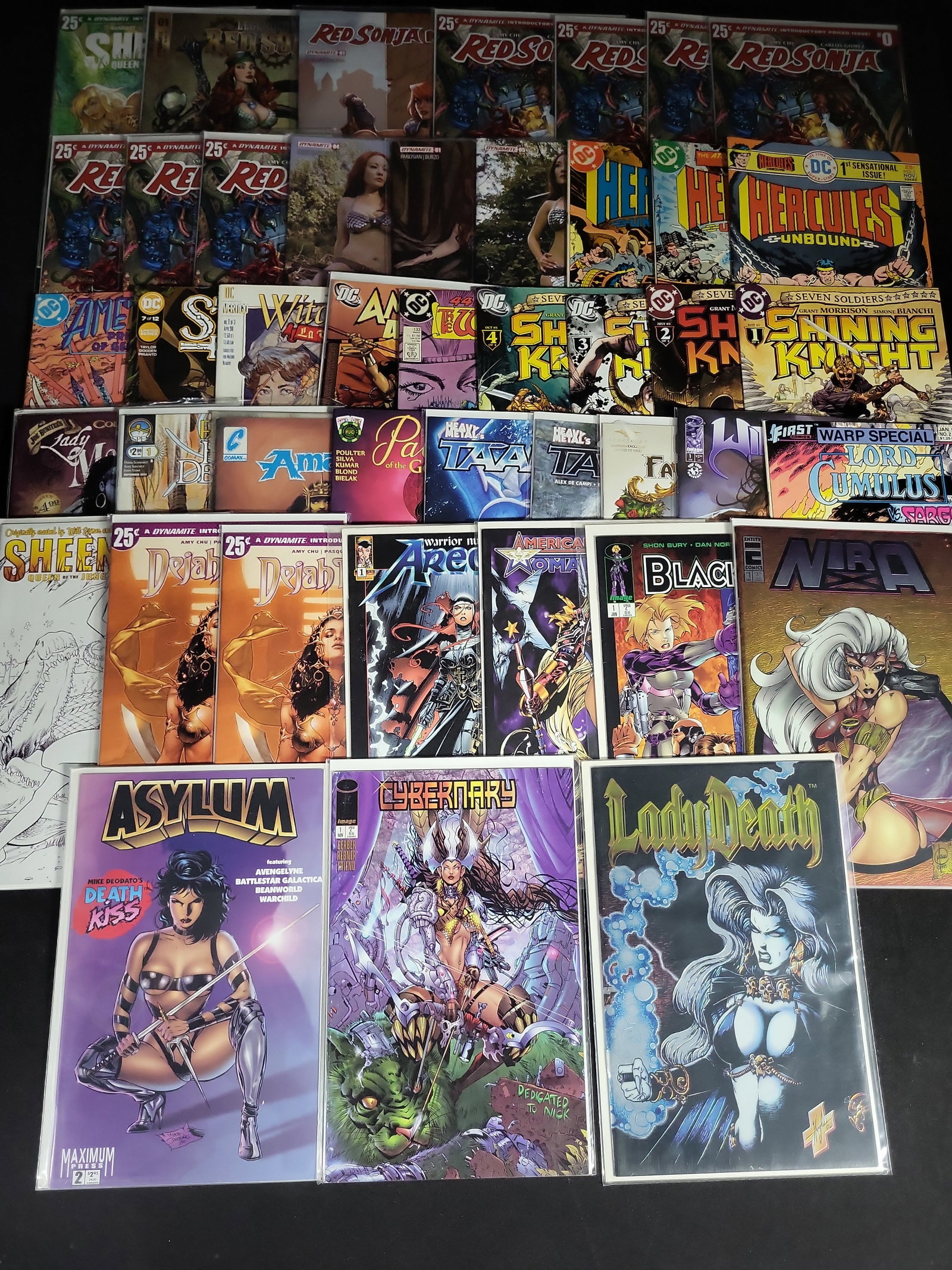 I04546 | Assortment of Bad Girl Fantasy Comics: IMPORTANT â€“ PLEASE REVIEW BEFORE BIDDING: Aeron House makes every effort to accurately identify and describe each lot; however, titles and descriptions may contain errors, omissions, or AI-a