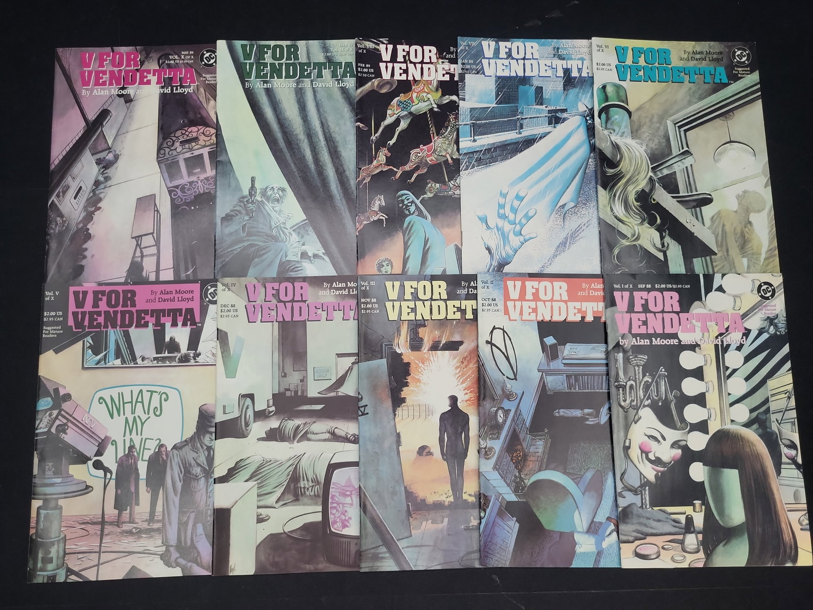I03991 | Complete V for Vendetta Comic Set: IMPORTANT â€“ PLEASE REVIEW BEFORE BIDDING: Aeron House makes every effort to accurately identify and describe each lot; however, titles and descriptions may contain errors, omissions, or AI-a