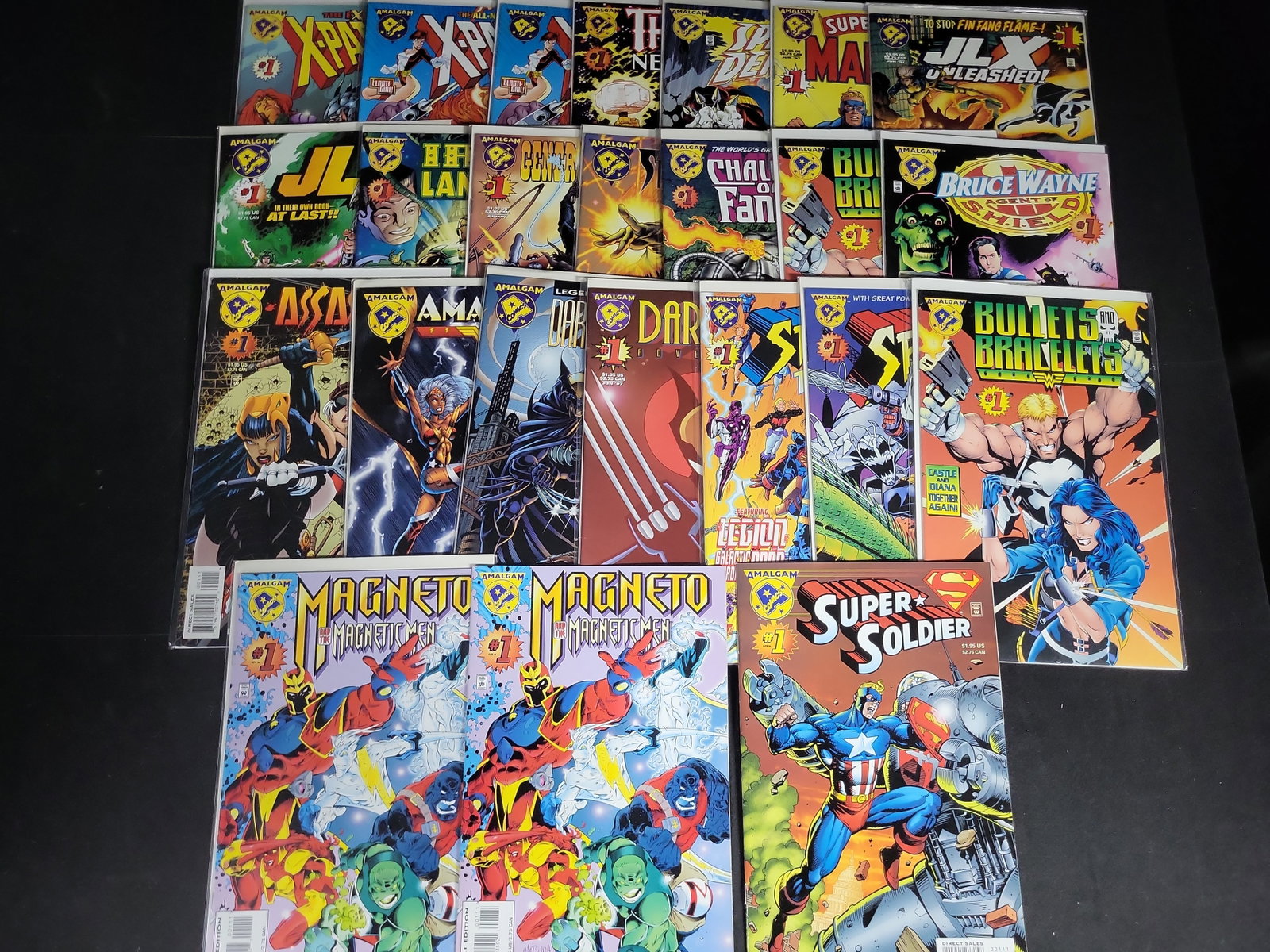 I04588 | A Collection of Amalgam Comics: IMPORTANT â€“ PLEASE REVIEW BEFORE BIDDING: Aeron House makes every effort to accurately identify and describe each lot; however, titles and descriptions may contain errors, omissions, or AI-a