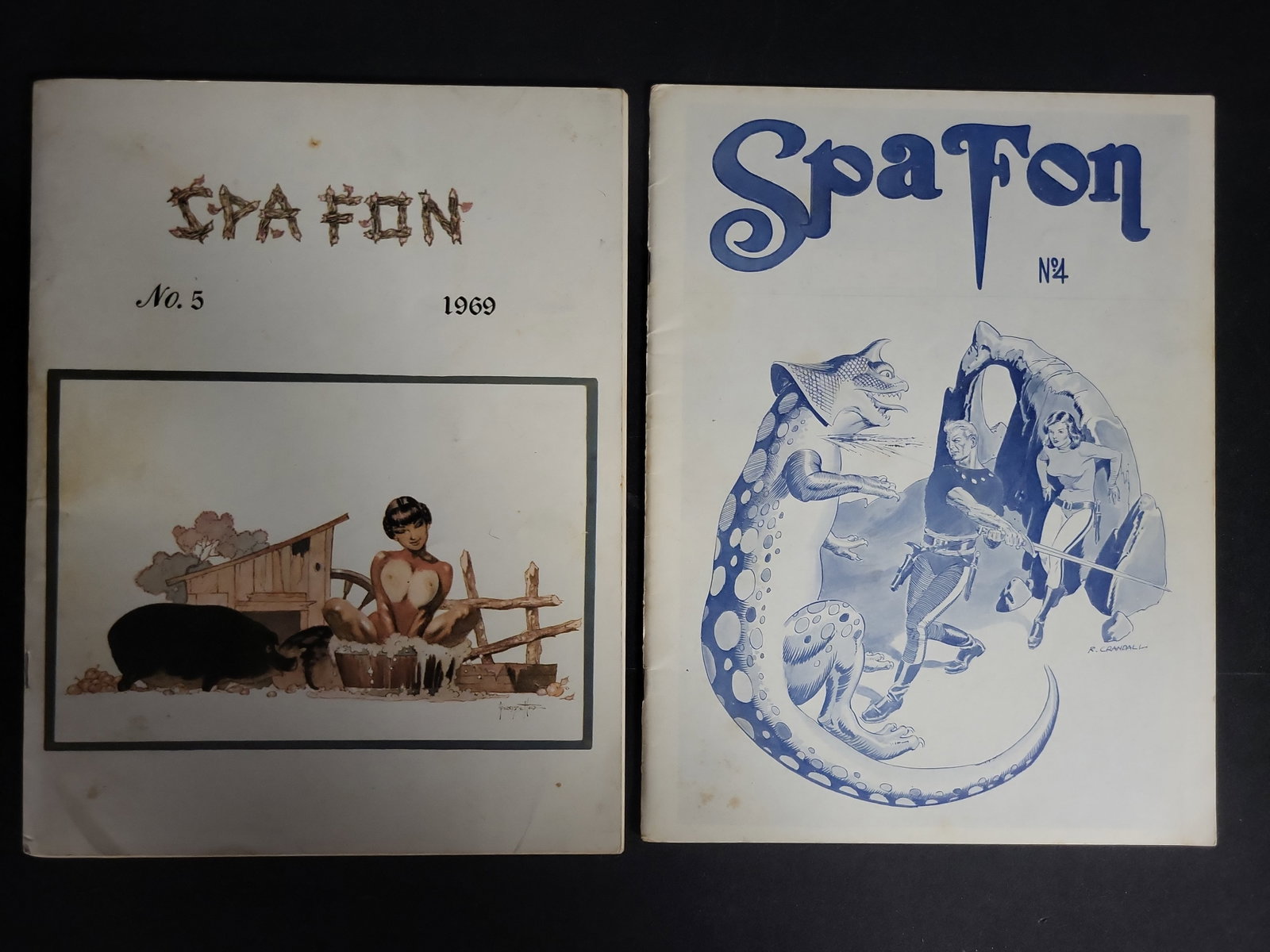 I04037 | Two Vintage Spa Fon Fantasy Fanzines: IMPORTANT â€“ PLEASE REVIEW BEFORE BIDDING: Aeron House makes every effort to accurately identify and describe each lot; however, titles and descriptions may contain errors, omissions, or AI-a