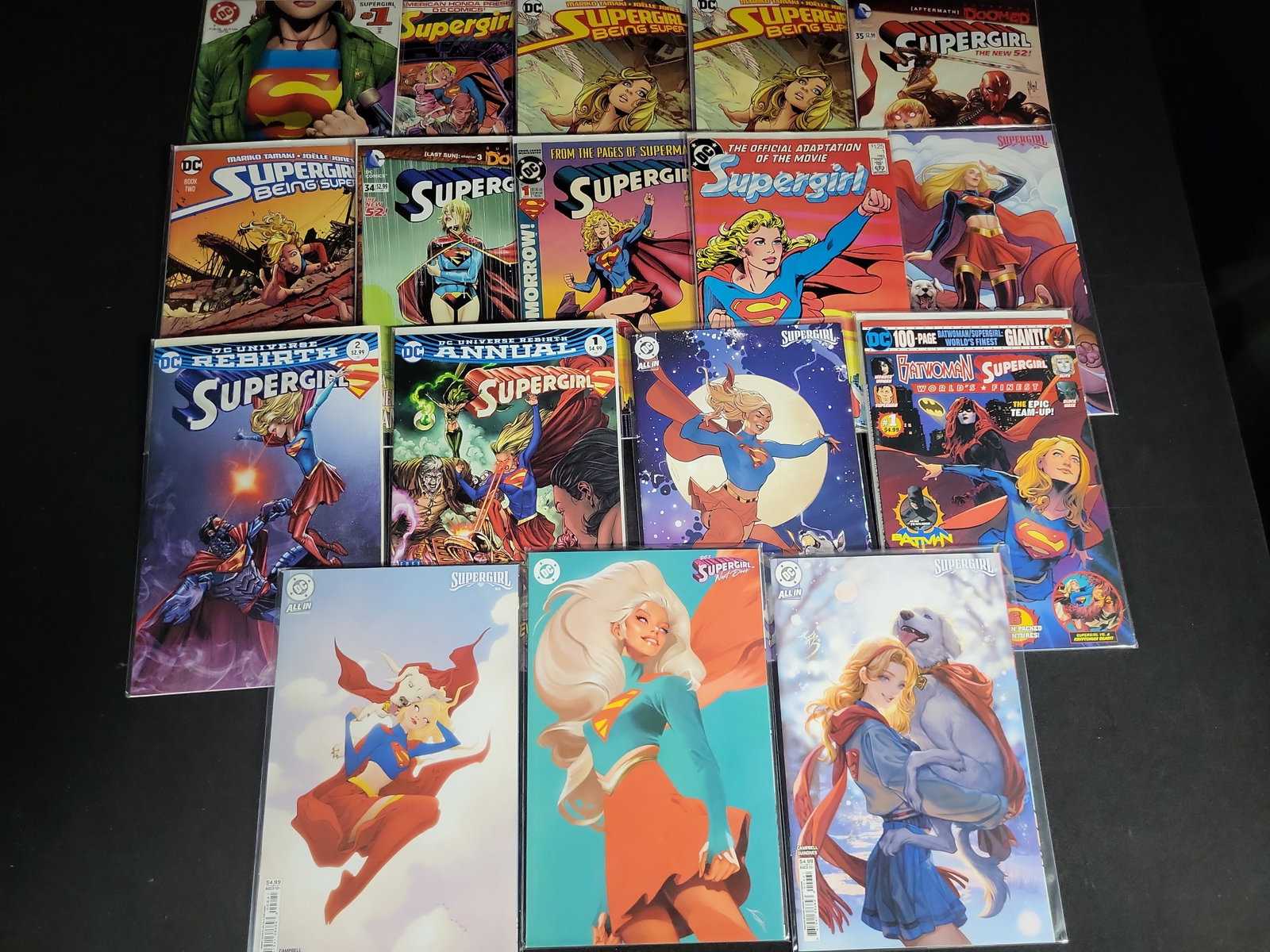 I04517 | A Collection of 17 Supergirl Comics: IMPORTANT â€“ PLEASE REVIEW BEFORE BIDDING: Aeron House makes every effort to accurately identify and describe each lot; however, titles and descriptions may contain errors, omissions, or AI-a