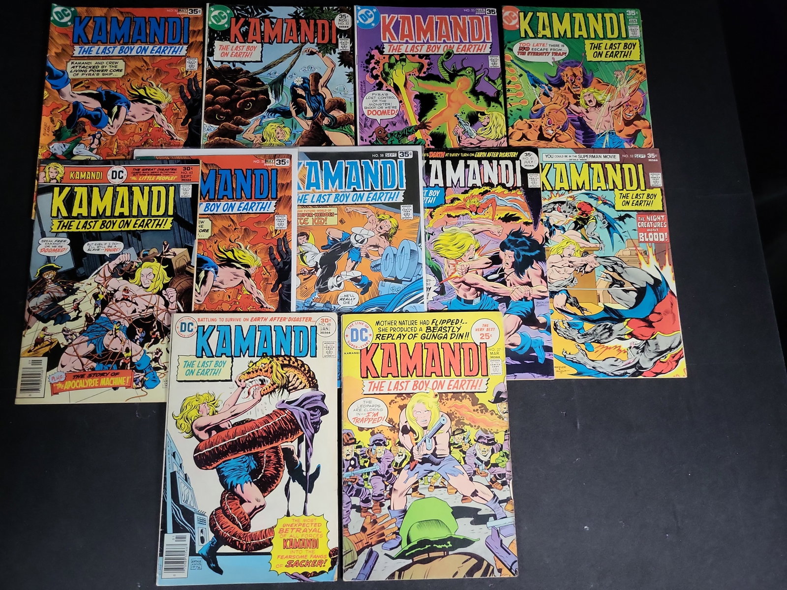 I04520 | DC Comics Kamandi Comic Lot: IMPORTANT â€“ PLEASE REVIEW BEFORE BIDDING: Aeron House makes every effort to accurately identify and describe each lot; however, titles and descriptions may contain errors, omissions, or AI-a
