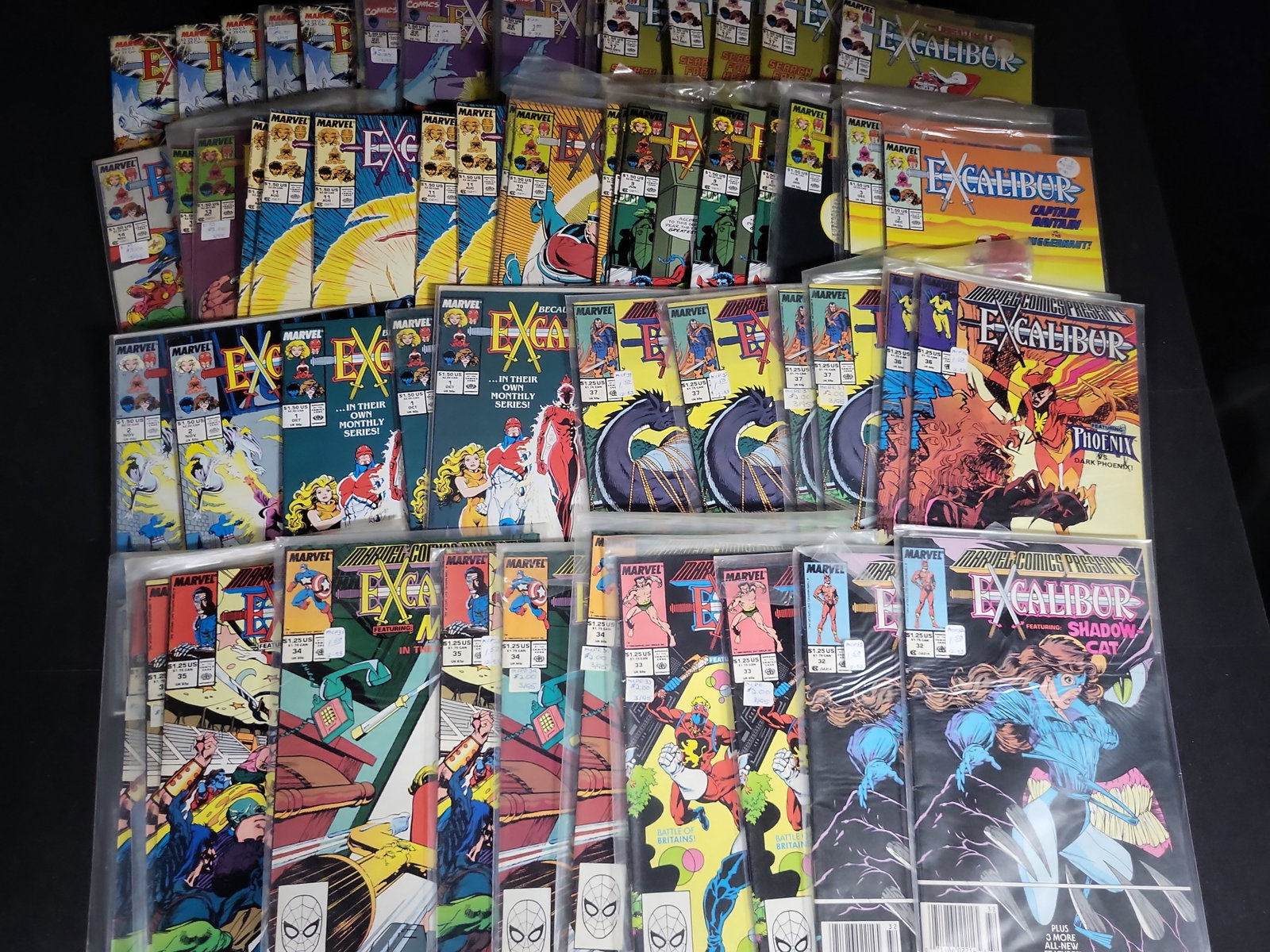 I04575 | A Collection of Marvel Excalibur Comics: IMPORTANT â€“ PLEASE REVIEW BEFORE BIDDING: Aeron House makes every effort to accurately identify and describe each lot; however, titles and descriptions may contain errors, omissions, or