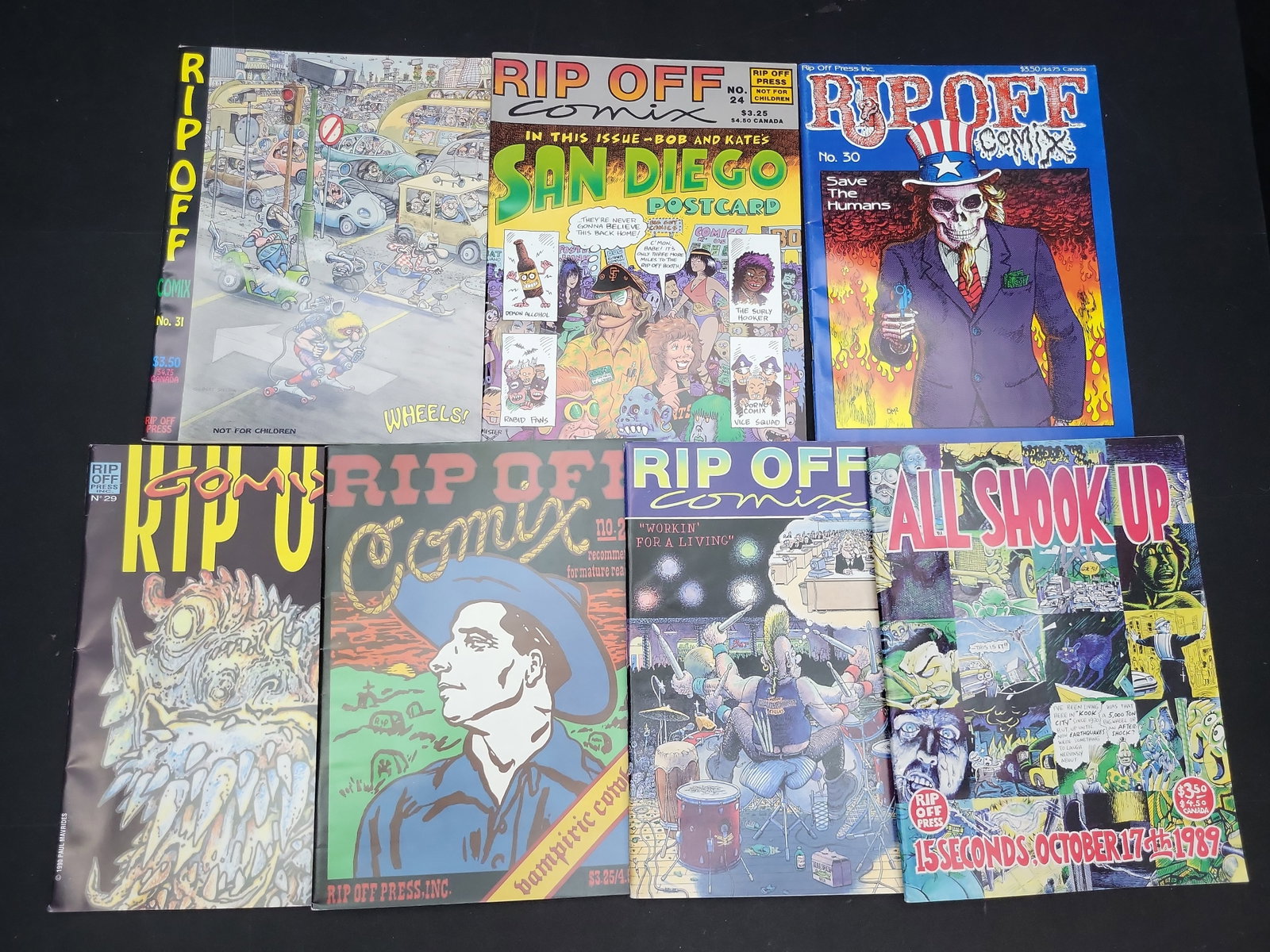 I03971 | A Collection of Rip Off Comix: IMPORTANT â€“ PLEASE REVIEW BEFORE BIDDING: Aeron House makes every effort to accurately identify and describe each lot; however, titles and descriptions may contain errors, omissions, or AI-a