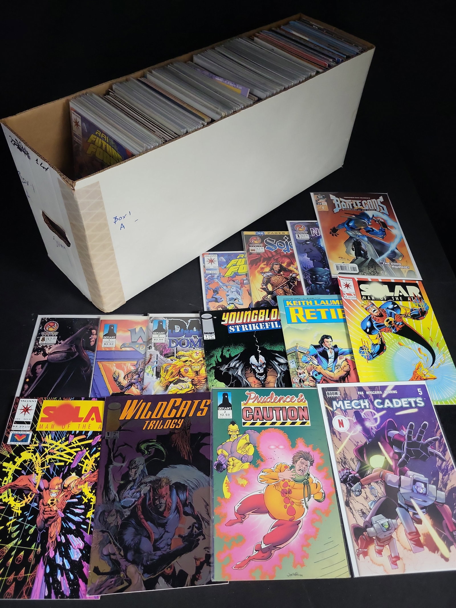 I04497 | Assortment of 1990s and Modern Comics: IMPORTANT â€“ PLEASE REVIEW BEFORE BIDDING: Aeron House makes every effort to accurately identify and describe each lot; however, titles and descriptions may contain errors, omissions, or AI-a