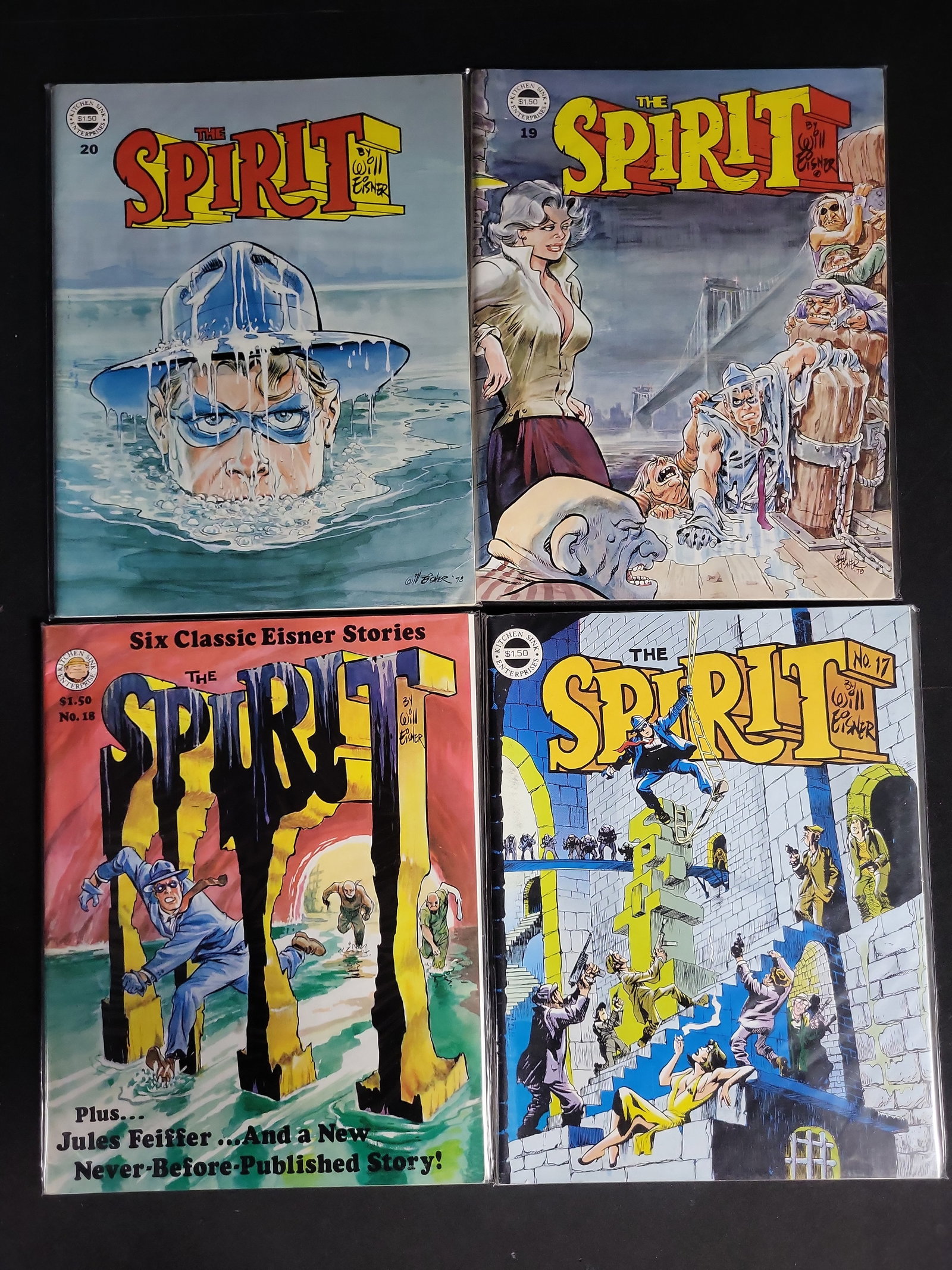 I04027 | A Group of The Spirit Comics: IMPORTANT â€“ PLEASE REVIEW BEFORE BIDDING: Aeron House makes every effort to accurately identify and describe each lot; however, titles and descriptions may contain errors, omissions, or AI-a