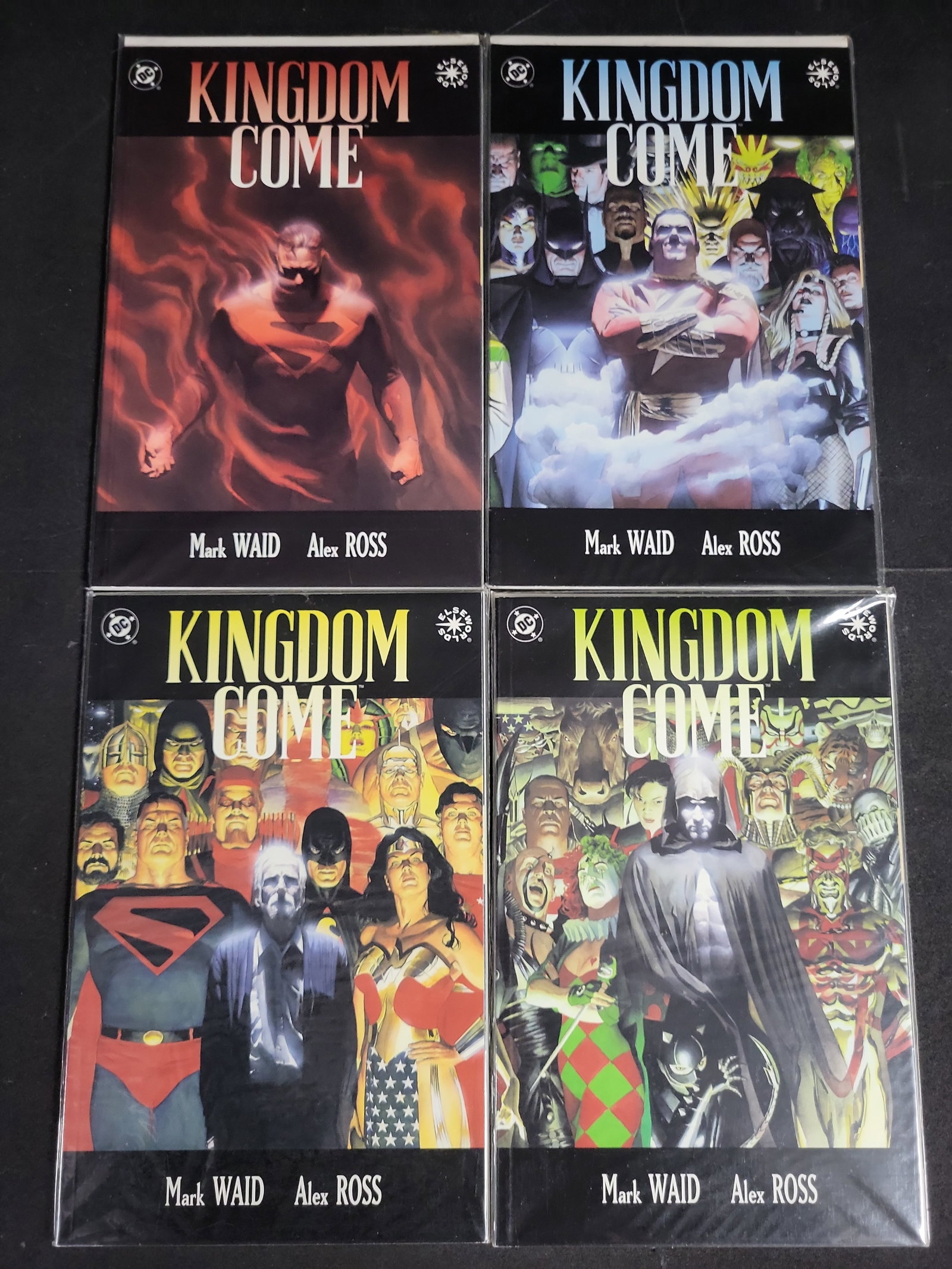 I03975 | Set of Four Kingdom Come Comics: IMPORTANT â€“ PLEASE REVIEW BEFORE BIDDING: Aeron House makes every effort to accurately identify and describe each lot; however, titles and descriptions may contain errors, omissions, or AI-a