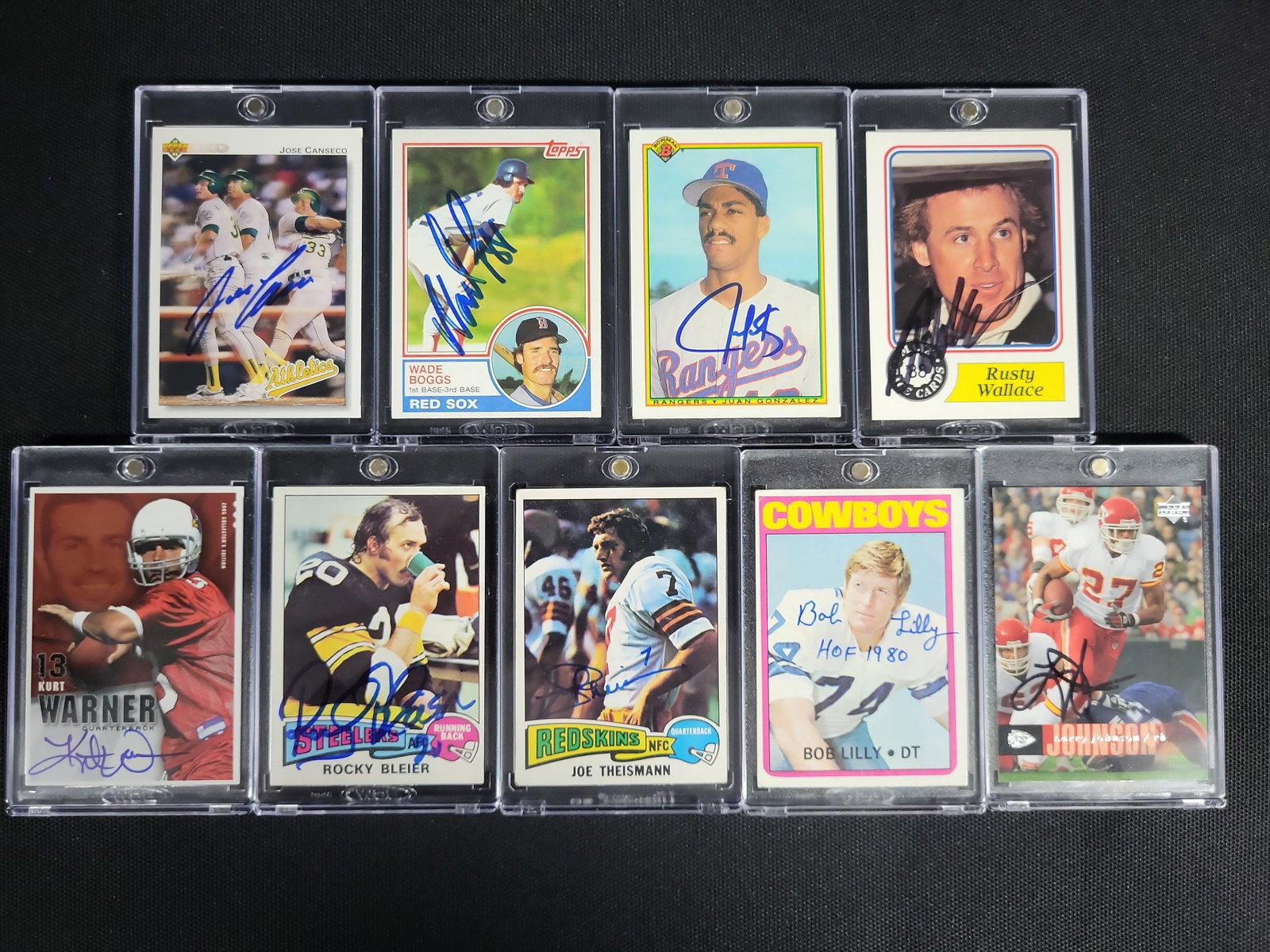 I04847 | Nine Signed Sports Trading Cards: IMPORTANT â€“ PLEASE REVIEW BEFORE BIDDING: Aeron House makes every effort to accurately identify and describe each lot; however, titles and descriptions may contain errors, omissions, or AI-a