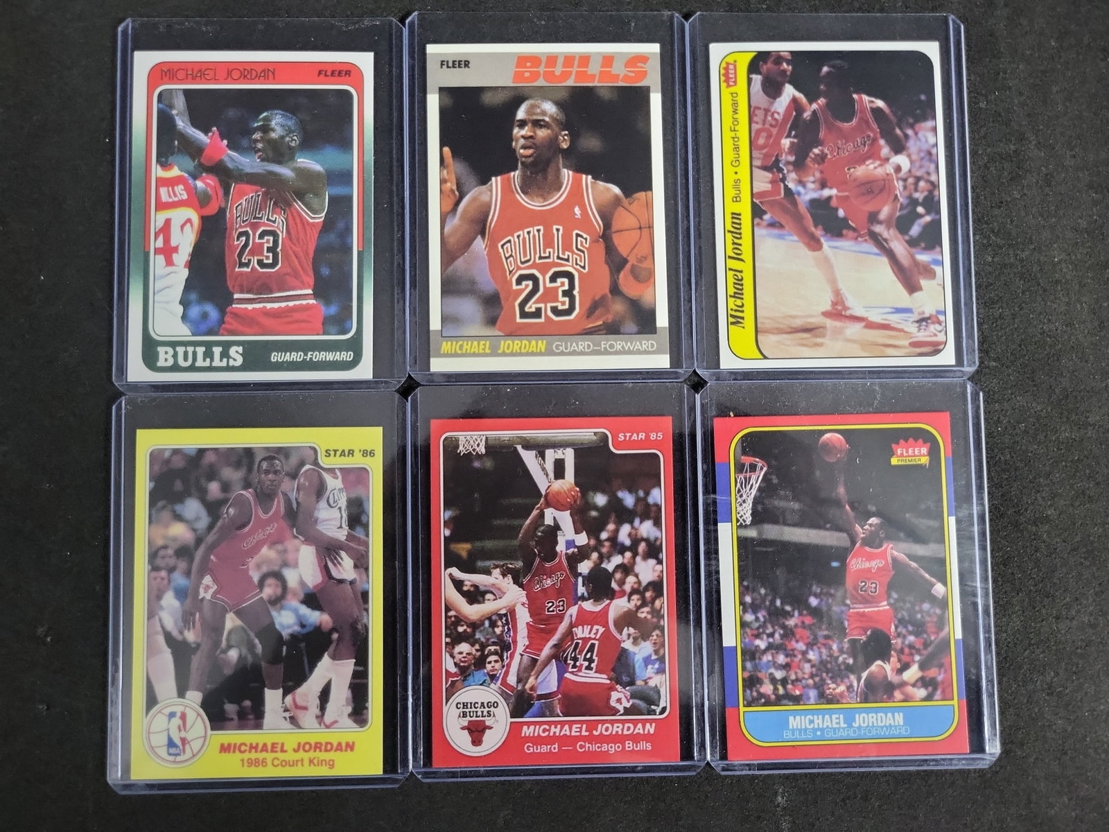 I03293 | Six REPRINT Michael Jordan Vintage Basketball Trading Cards Including 1986-87 Fleer (1 of 13)