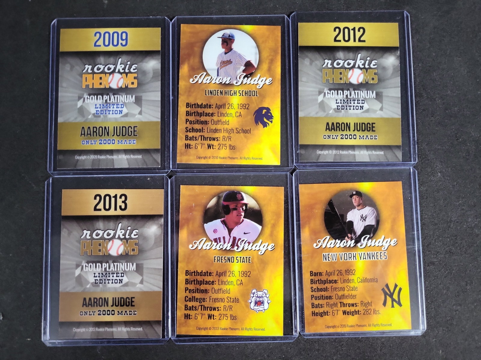 I04205 | Aaron Judge Rookie Phenoms Baseball Cards: IMPORTANT â€“ PLEASE REVIEW BEFORE BIDDING: Aeron House makes every effort to accurately identify and describe each lot; however, titles and descriptions may contain errors, omissions, or AI-a