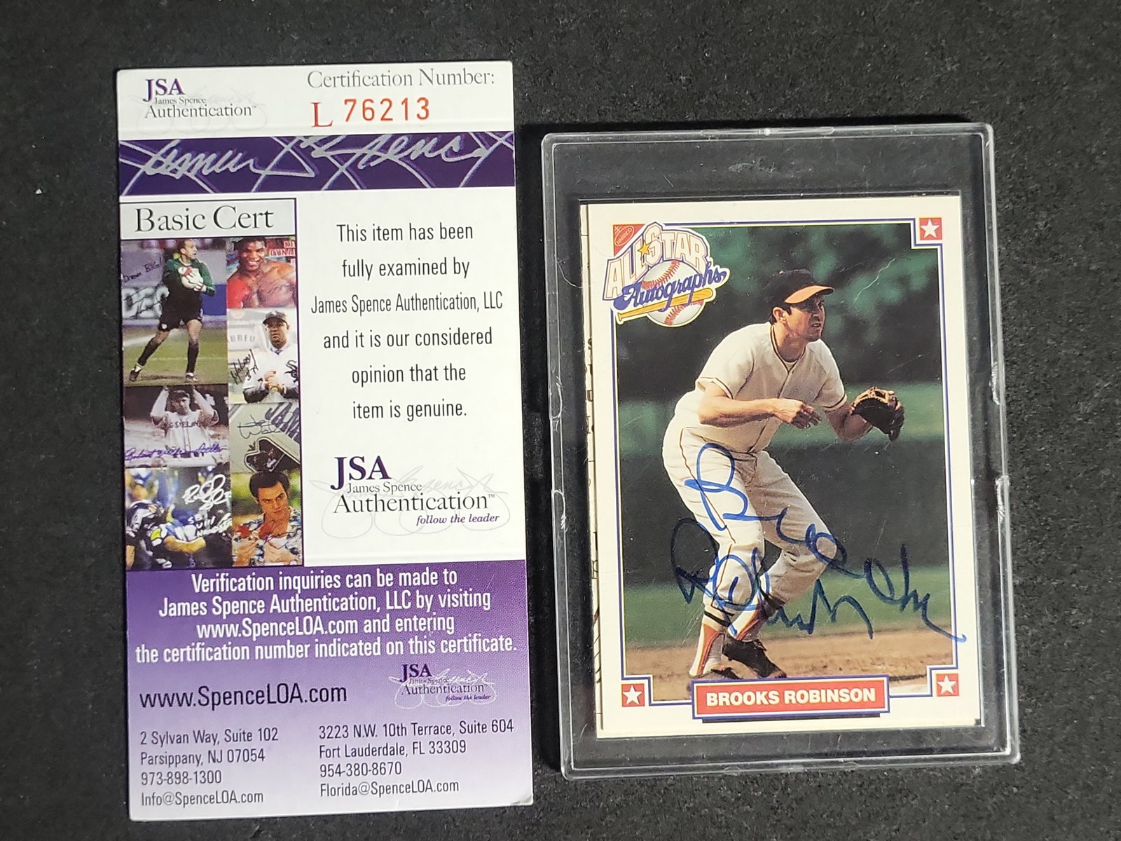 I04139 | Autographed 1993 Nabisco Brooks Robinson Card: IMPORTANT â€“ PLEASE REVIEW BEFORE BIDDING: Aeron House makes every effort to accurately identify and describe each lot; however, titles and descriptions may contain errors, omissions, or AI-a