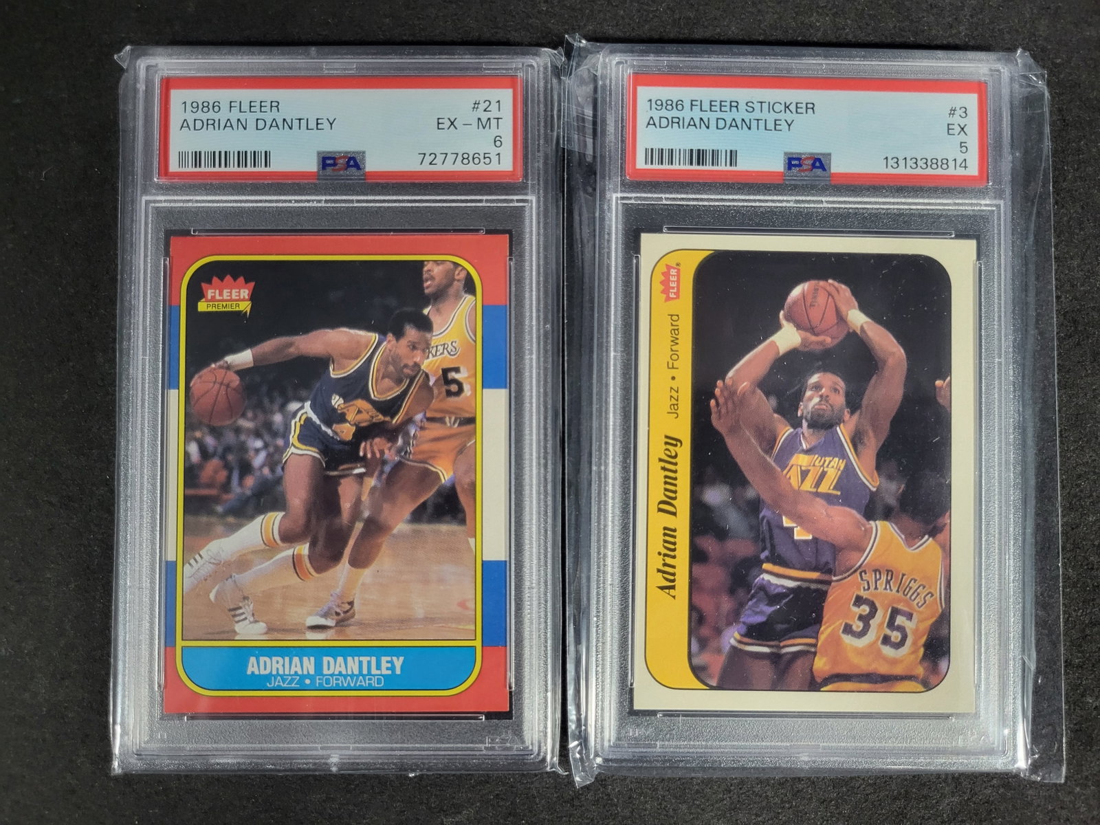 I04185 | Two Graded 1986 Fleer Basketball Cards (1 of 2)