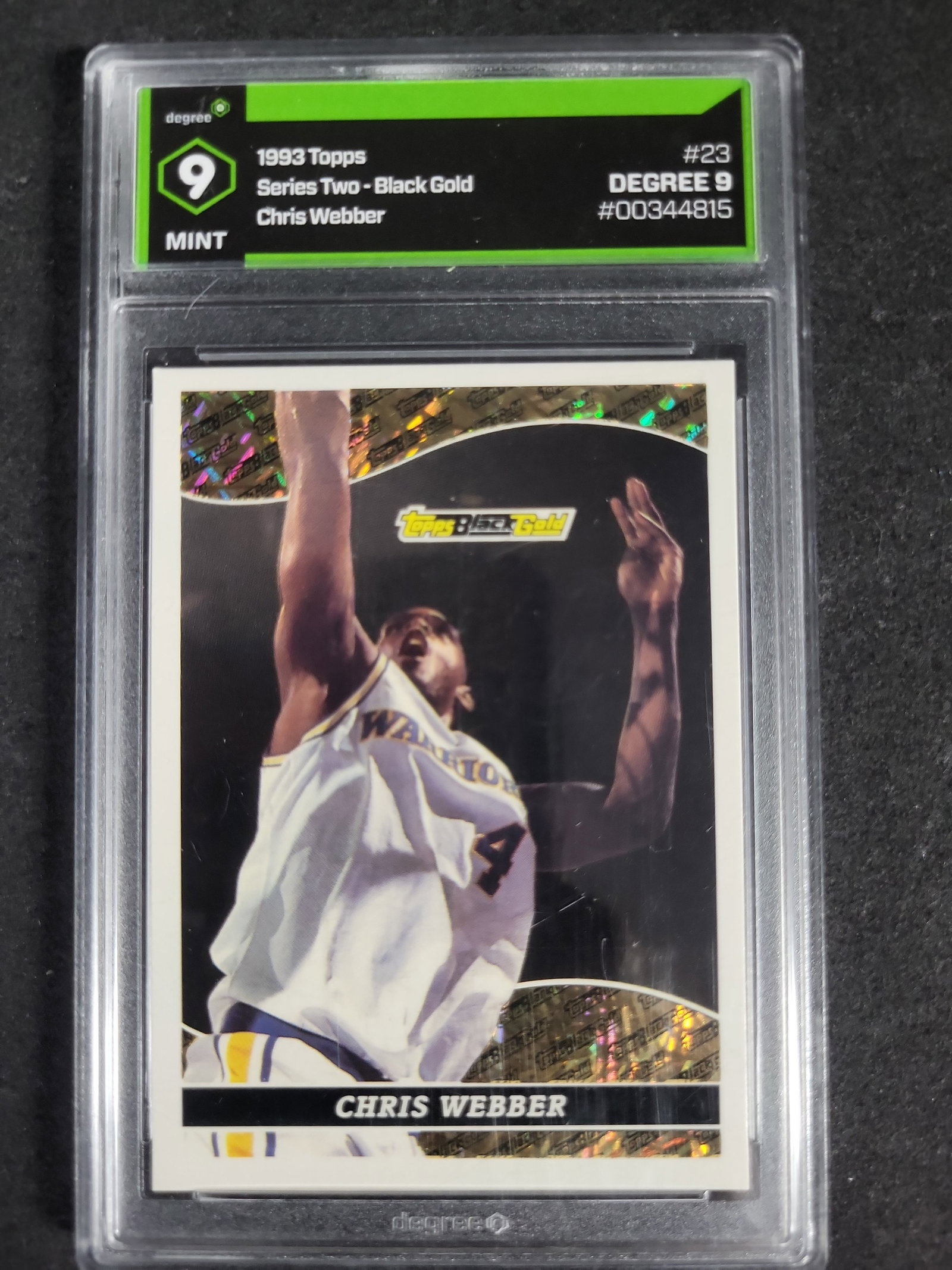 I04235 | Graded 1993 Topps Chris Webber Card: IMPORTANT â€“ PLEASE REVIEW BEFORE BIDDING: Aeron House makes every effort to accurately identify and describe each lot; however, titles and descriptions may contain errors, omissions, or AI-a
