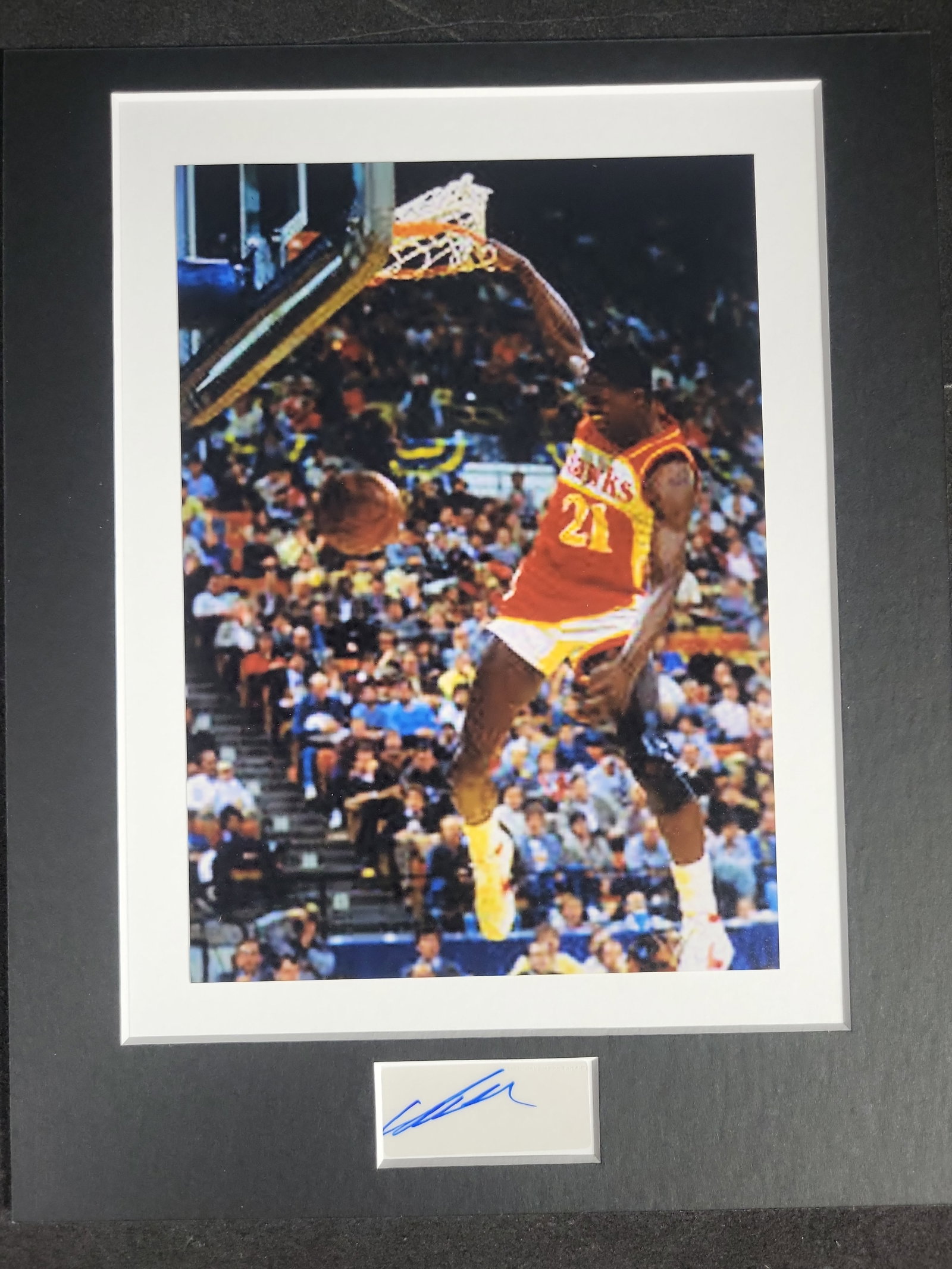 I04390 | Dominique Wilkins Autographed Basketball Photograph (1 of 4)