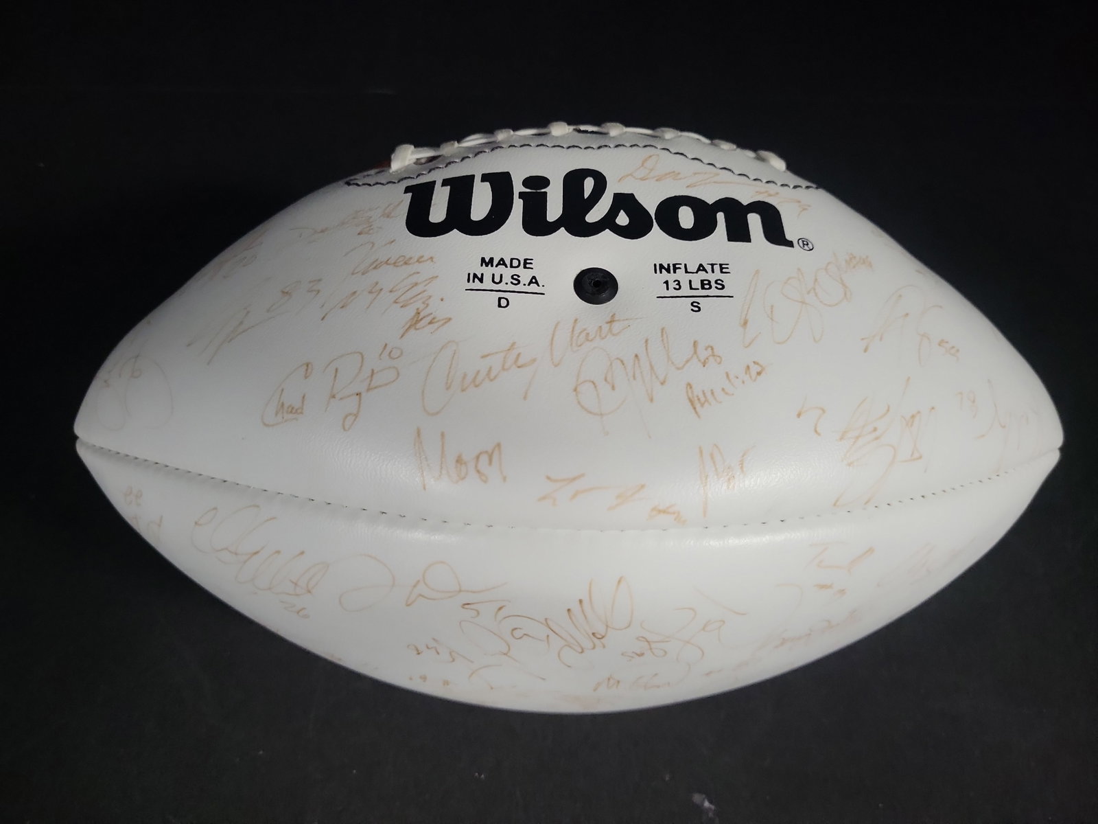 I04371 | 2002 New York Jets Team-Signed Football: IMPORTANT â€“ PLEASE REVIEW BEFORE BIDDING: Aeron House makes every effort to accurately identify and describe each lot; however, titles and descriptions may contain errors, omissions, or AI-a