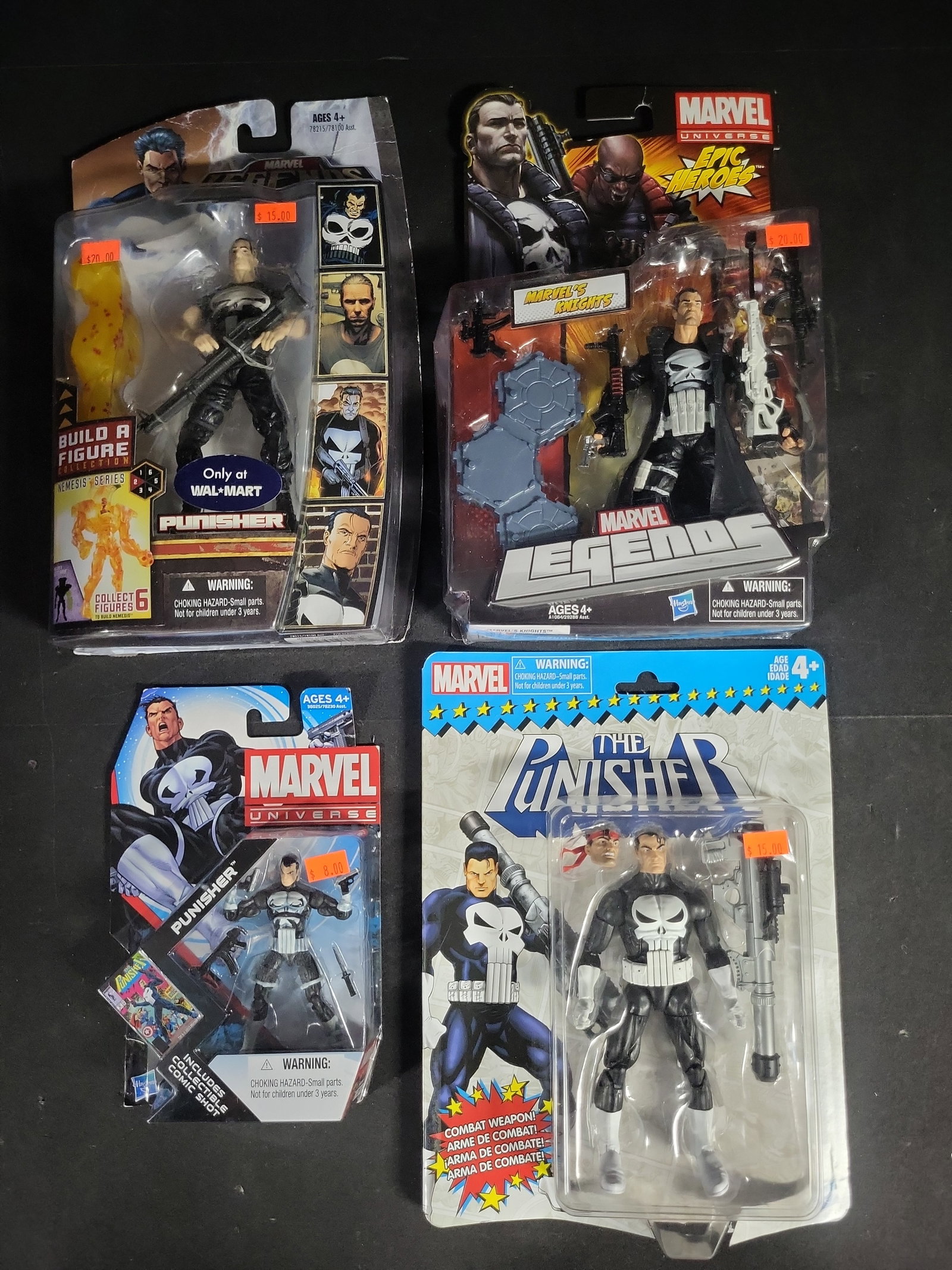 I04306 | A Group of Hasbro Punisher Figures: IMPORTANT â€“ PLEASE REVIEW BEFORE BIDDING: Aeron House makes every effort to accurately identify and describe each lot; however, titles and descriptions may contain errors, omissions, or AI-a
