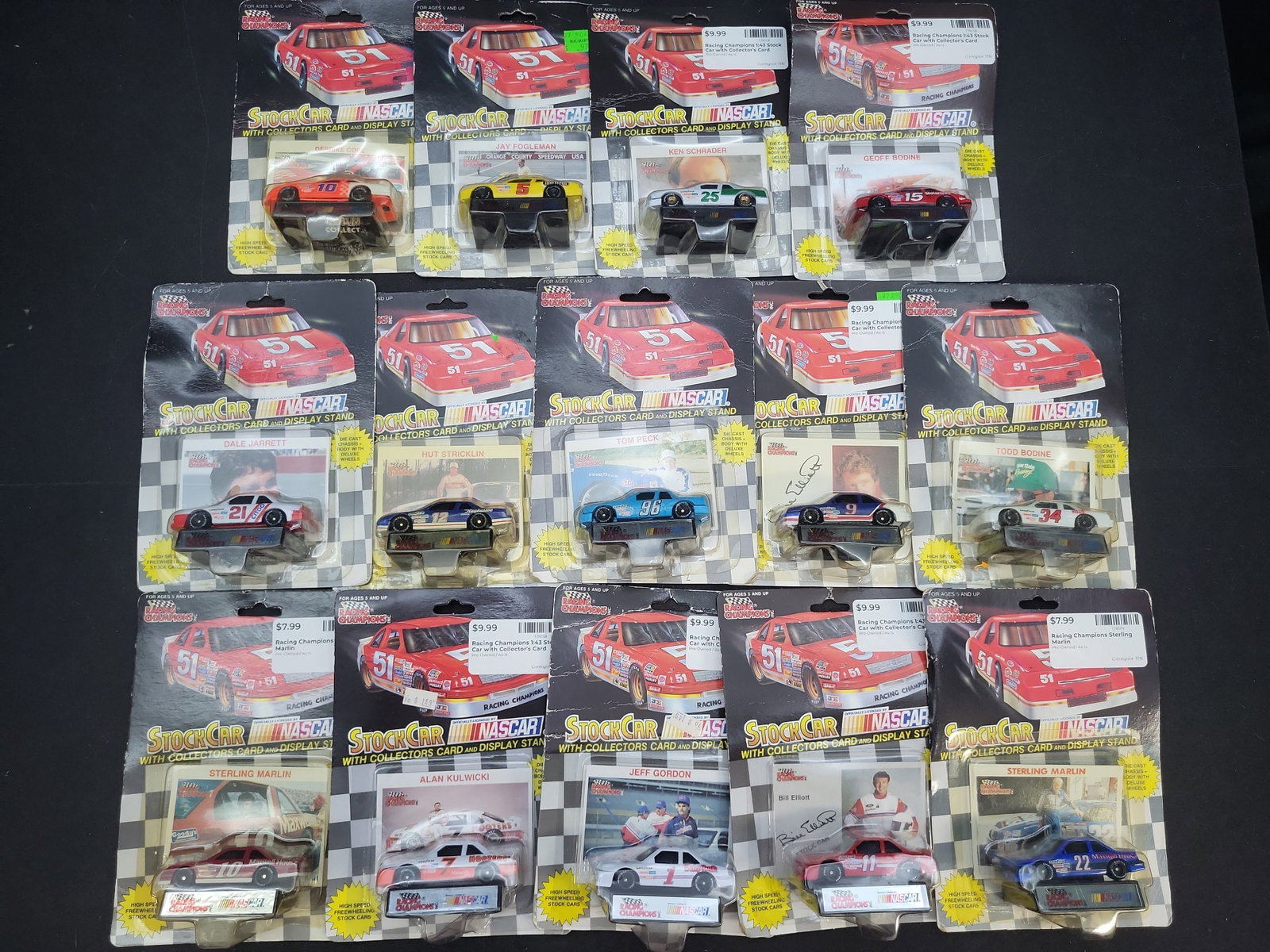 I04742 | 14 Racing Champions NASCAR Stock Cars: IMPORTANT â€“ PLEASE REVIEW BEFORE BIDDING: Aeron House makes every effort to accurately identify and describe each lot; however, titles and descriptions may contain errors, omissions, or AI-a
