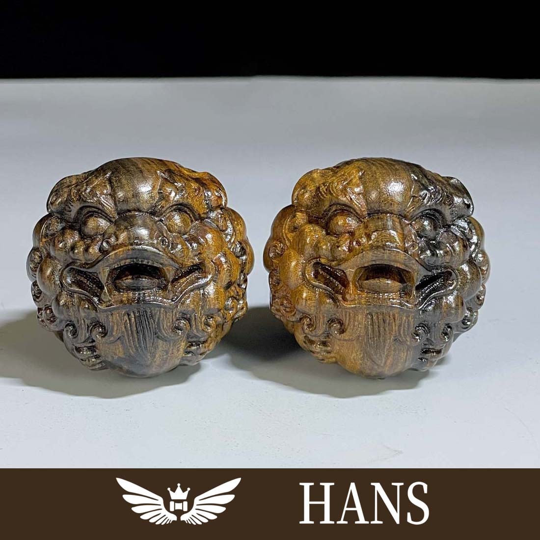 Agarwood Carved Lion Head Fitness Ball (1 of 9)