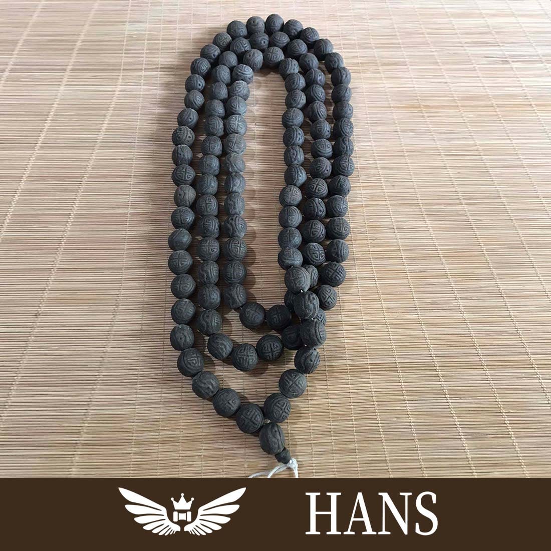 Qing Dynasty Old Agarwood Carving 108 Necklace (1 of 8)