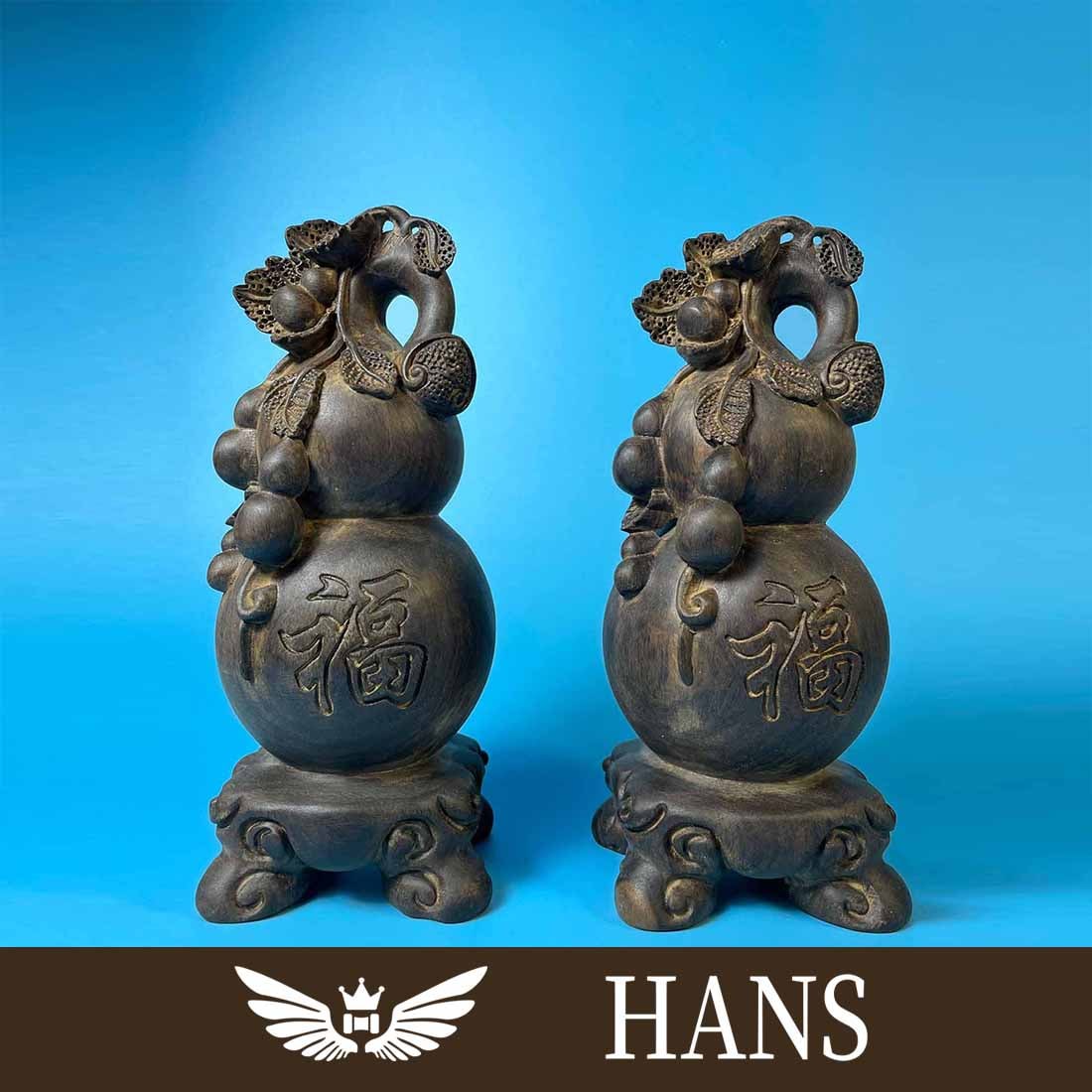 Old material agarwood gourd ornament (1 of 10)