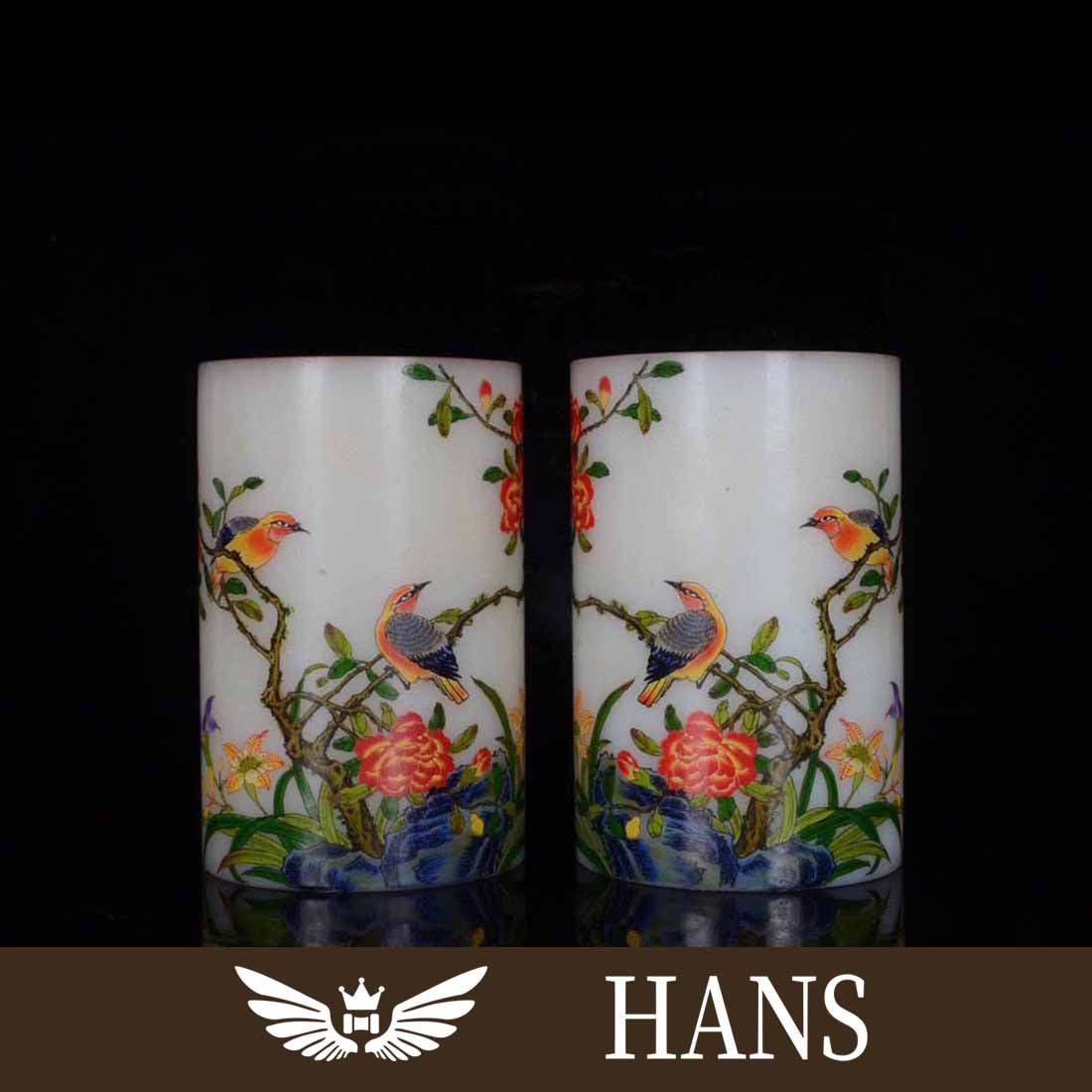 A pair of enamel pen holders with flower and bird patterns, Yongzheng period, Qing Dynasty (1 of 10)