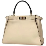 Fendi Peekaboo Handbag Bugs Monster Handbag Leather White 8BN290 Women's [Second-hand] No: Brand Fendi Width about 34cm Height about 25.5cm Depth about 11cm Comments?Overall?Deformation, odor, lines, scratches, wrinkles, dirt?Inner?Float, embossing marks, sediment, ink marks?Handle?Torn?Met