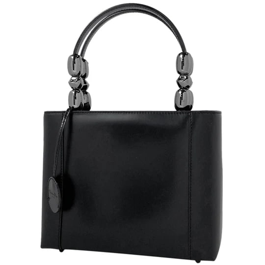 Christian Dior Maris Pearl Handbag Leather Black Women [Secondhand] Unverified No Returns or (1 of 6)