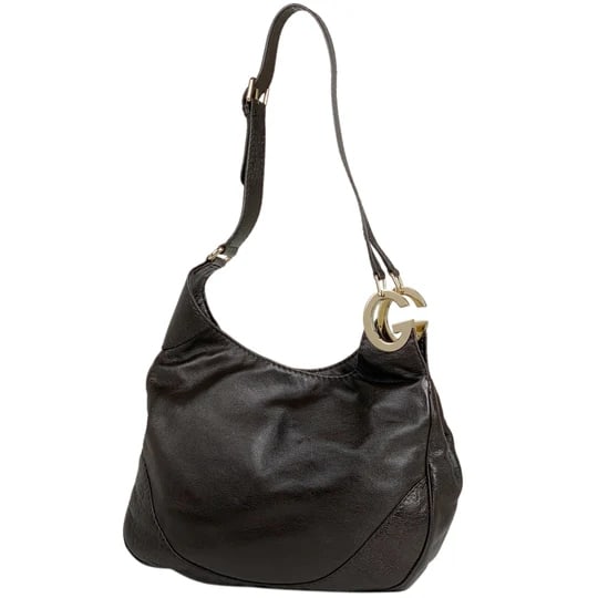 Gucci Guccisima Shoulder Bag One Shoulder Bag Shima Leather Brown 203503 Women [Second Hand]: Width (maximum) 35cm Height (median) 27cm Depth 9cm Color: brown Comments: "Overall" Deformed, life-like "Appearance" Scratches, scratches, wrinkles, dirt "Straps" Falling off, fuzzing, cracks "Metal