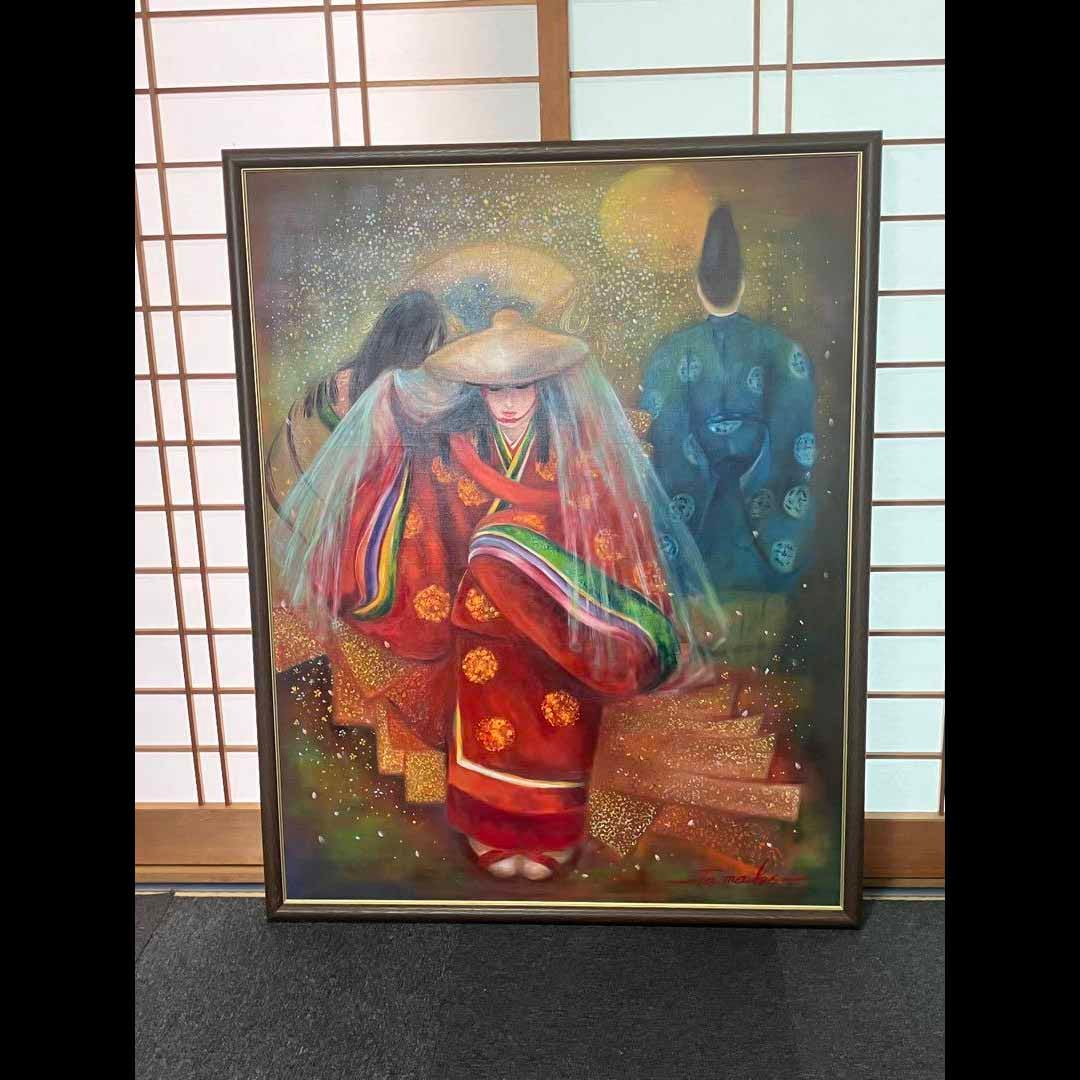 Tamako Morokawa Farewell to the Tale of Genji Japanese painting Oil painting (1 of 15)