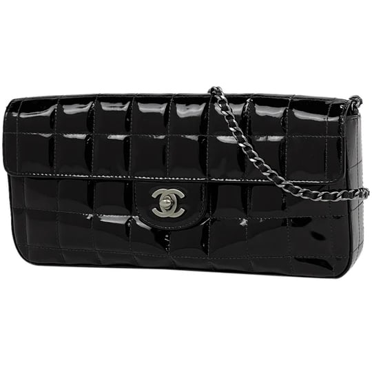 Chanel Chocolate Chain Shoulder Bag Coco Mark Leather Black A15316 Women's [Second Hand]: Chanel Chocolate Chain Shoulder Bag Coco Mark Enamel Shoulder Bag Leather Black A15316 Women [Second-hand] Because it is a second-hand product, it is not verified and cannot be returned or exchanged W