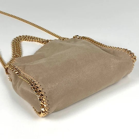 Stella McCartney Falabella Mini Chain Tote 2WAY Shoulder Bag Polyester Beige [Second-hand]: Stella McCartney Falabella Mini Chain Handbag 2WAY Shoulder Bag Handbag Polyester Beige 371223 Women[Used] Because it is a second-hand product, it is not returned or exchanged without verification Wid
