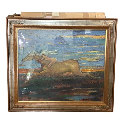 Murota Toyoshiro / Nude On Horseback / Japanese Painting / Painting