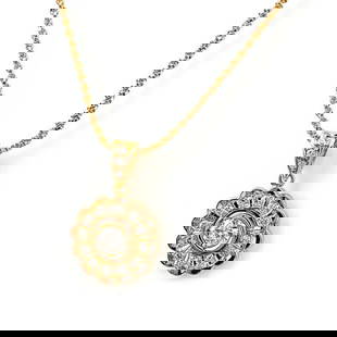 Gold Pendant Flower Necklace K18 750 Diamond Women [Second Hand]: Gold Pendant Flower Necklace K18 750 Diamond Women [Secondhand] Because it is a second-hand product, it is not verified and cannot be returned or exchanged. Gross weight Approximately 6.6 grams Chain/