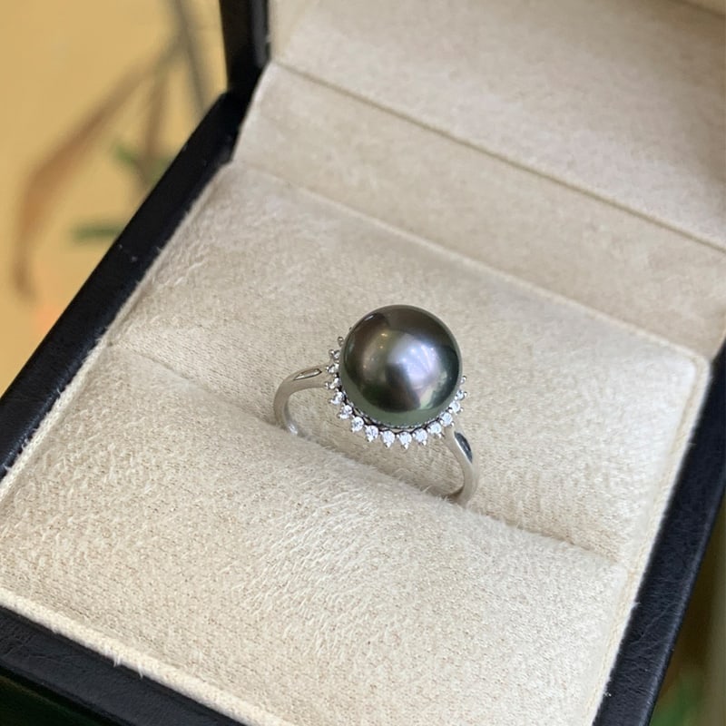 925 sterling silver sunflower pearl ring (1 of 4)