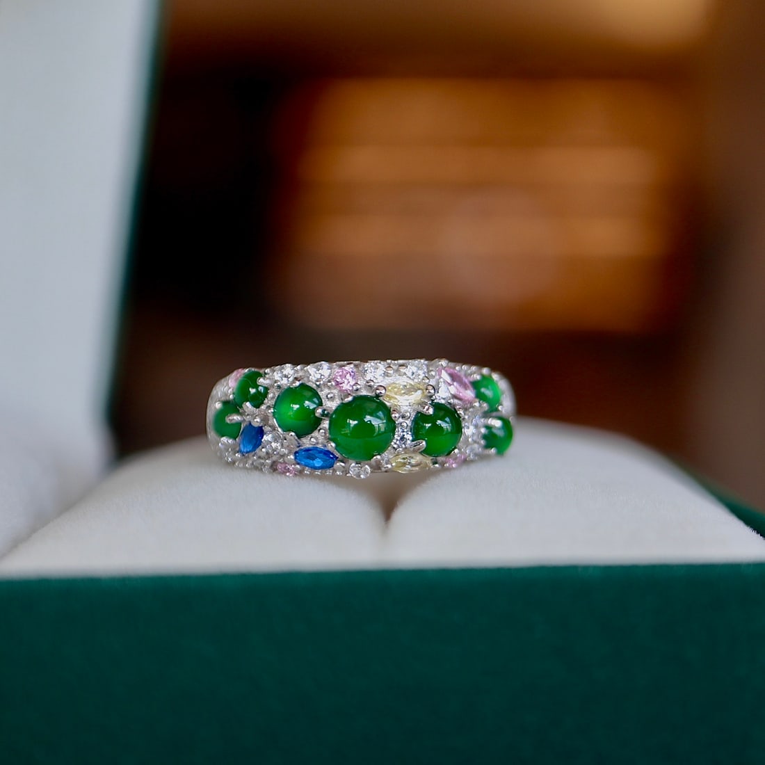 Natural Imperial Green Jadeite Ring (1 of 9)