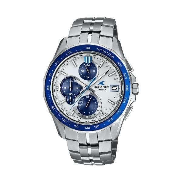 Casio Oceanus Manta OCW-S7000D-7AJF: Casio Oceanus Manta OCW-S7000D-7AJFPopular Casio Oceanus MantaTitanium BraceletLength: 150-195mm/20.8mmCase Size: 47.5 x 42.8 x 9.5 mmWeight: 84gDurable Solar Power10 ATM Water ResistantRadio Wave Rec