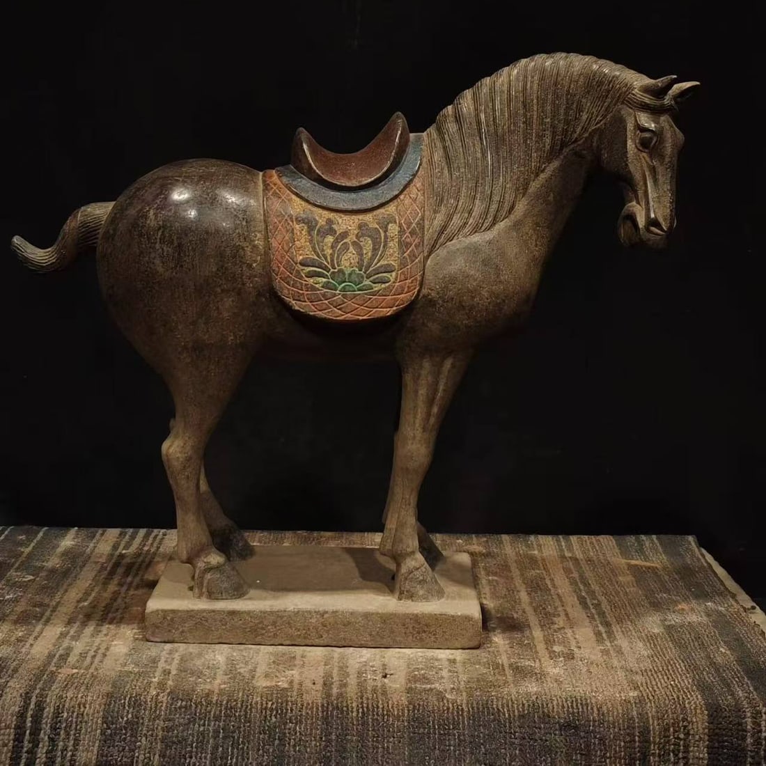 Blue Stone Tang Dynasty style Colored Horse (1 of 9)