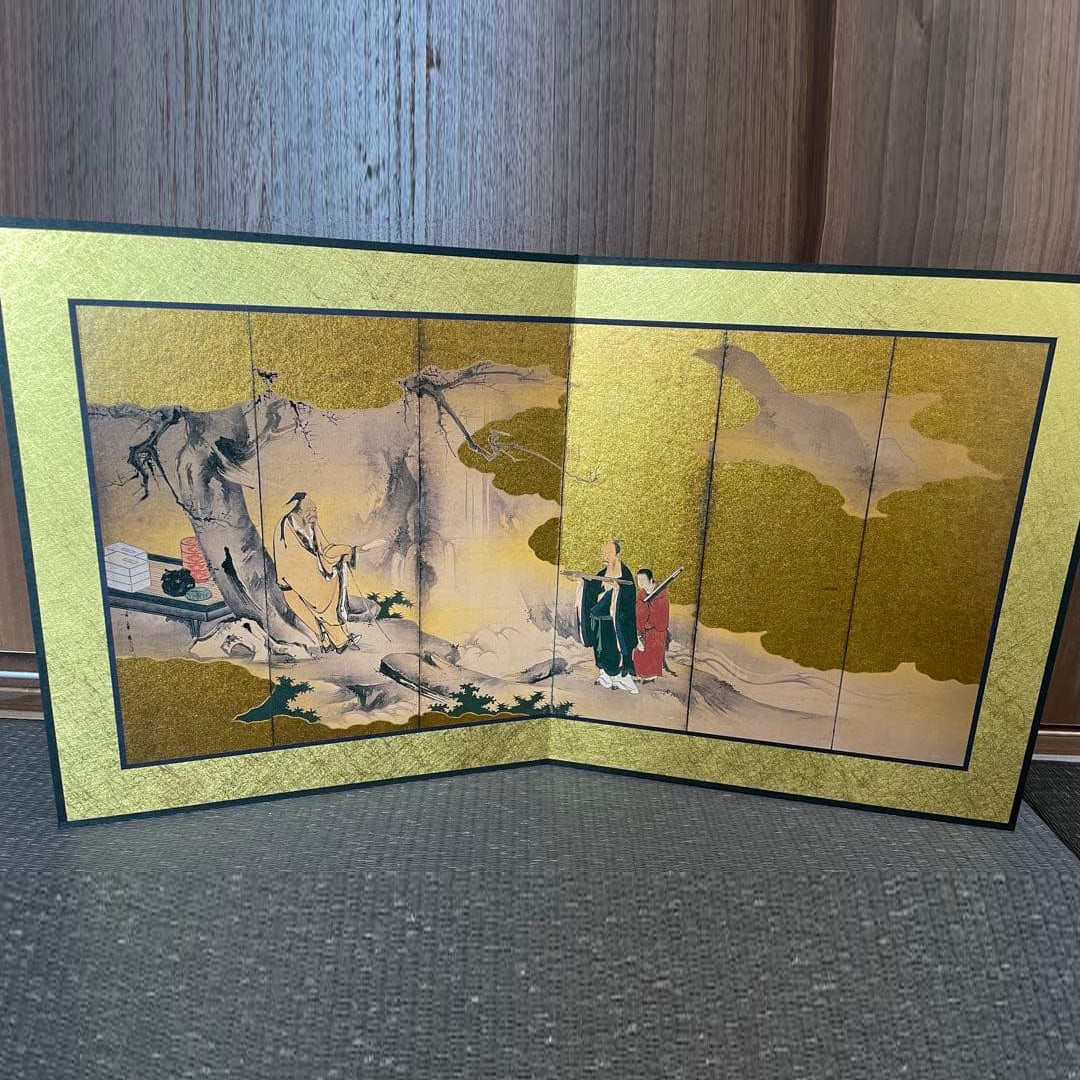 Japanese Painting Folding Screen, Work by Kaisei Umehara (1 of 4)