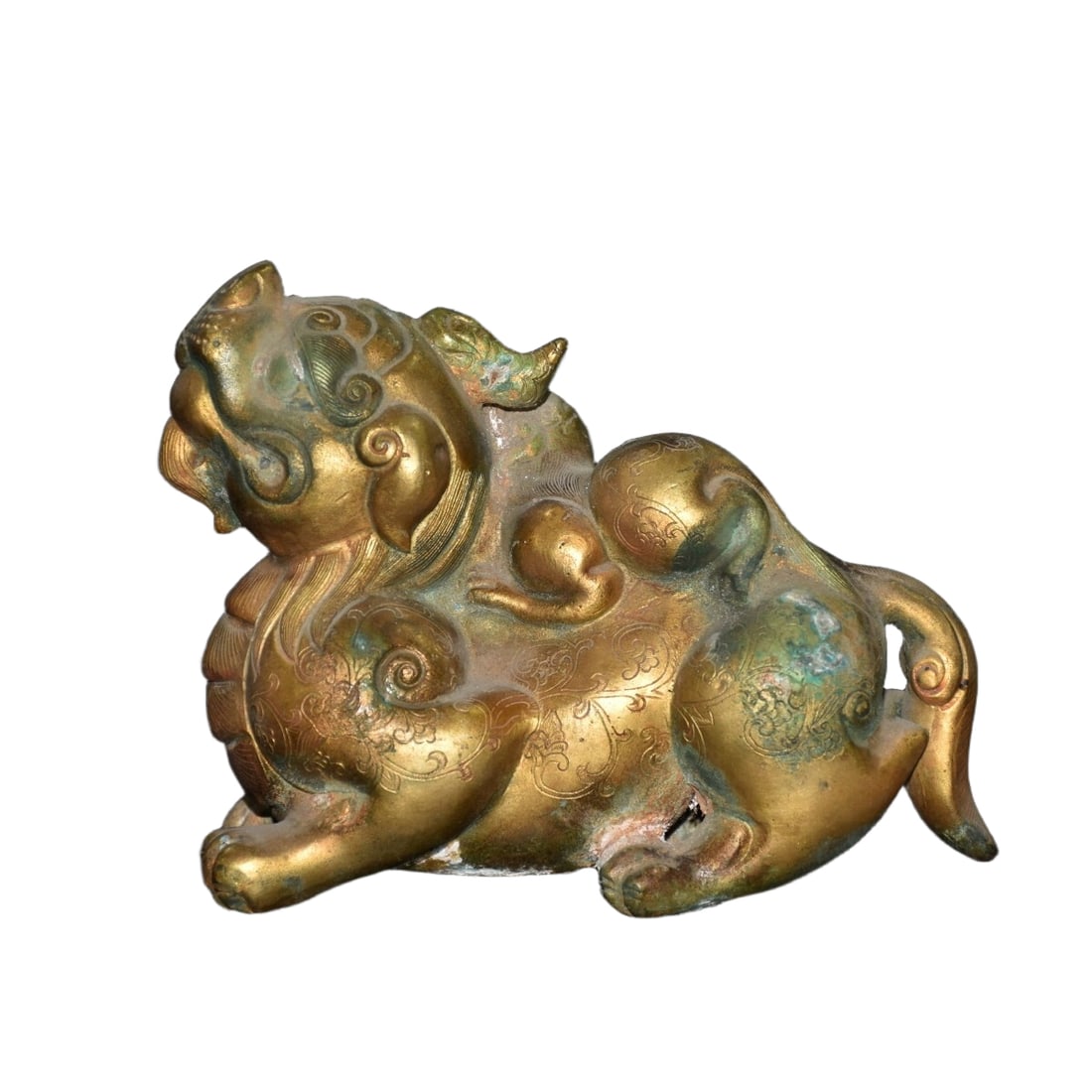 Purple Copper Body with Genuine Gold Plated Pi Xiu Auspicious Beast (1 of 10)