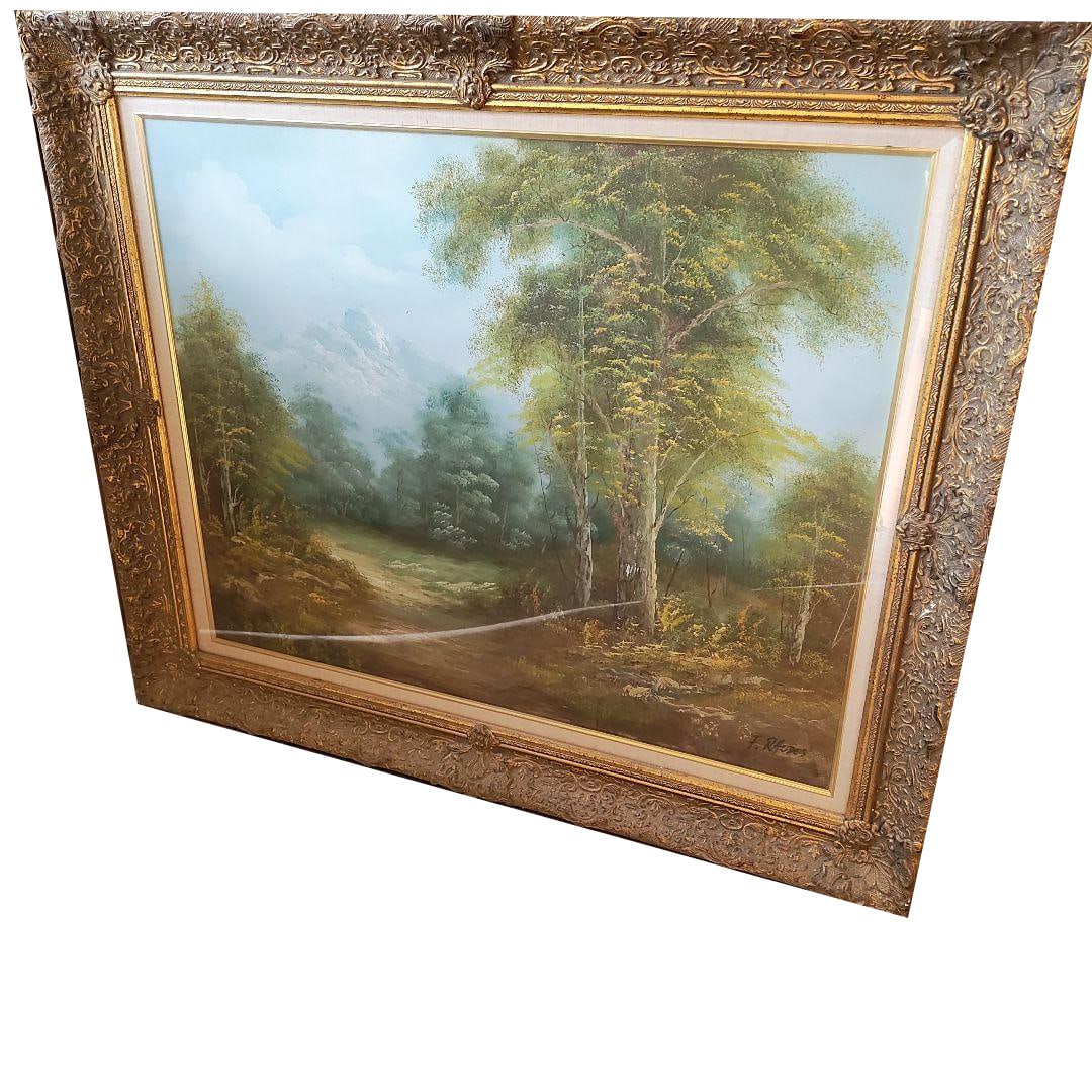 F.rhodes landscape oil painting, extra large size (1 of 6)