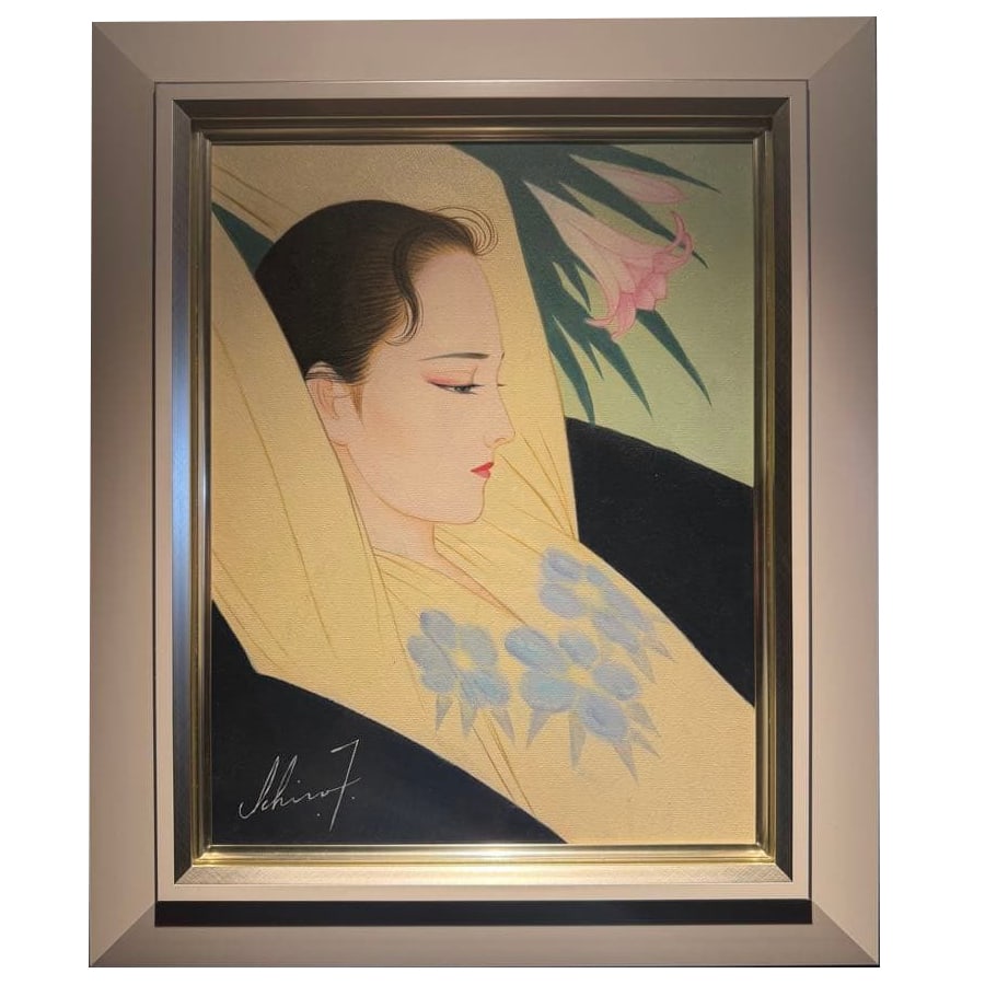 Kazuo Hiramatsu [Lily] Hand-Painted Oil Painting: Hitotsubashi Ichiro [Lily] Hand-painted Oil Painting by Hitotsubashi Ichiro's 'Lily' copyA masterpiece that reinterprets the delicate aesthetics of decorative art in a modern contextThe profile of