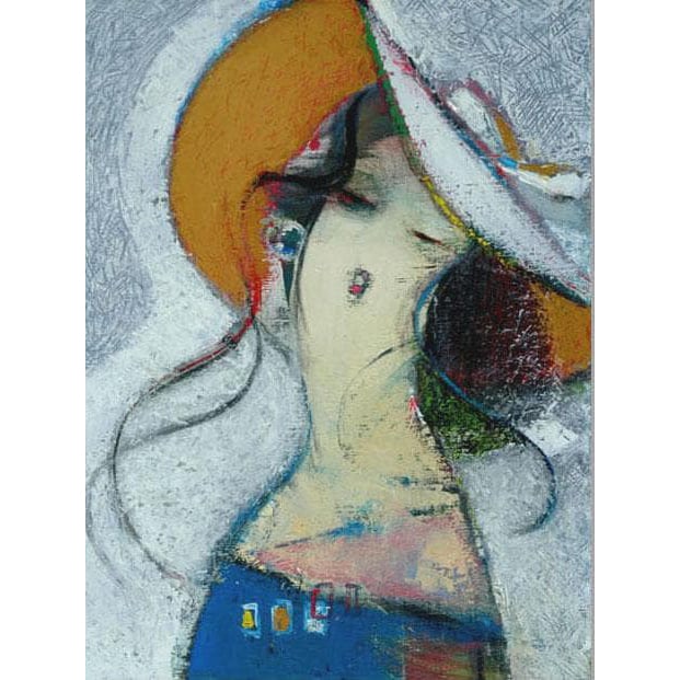 Ryoko Sugaya's Oil Paintings: Ryoko Sugaya's oil painting work, interior design, F6-081812, female figureProduct DescriptionOil painting size: F6 41cm x 32cmSignature (handwritten small characters in the lower right or left corner
