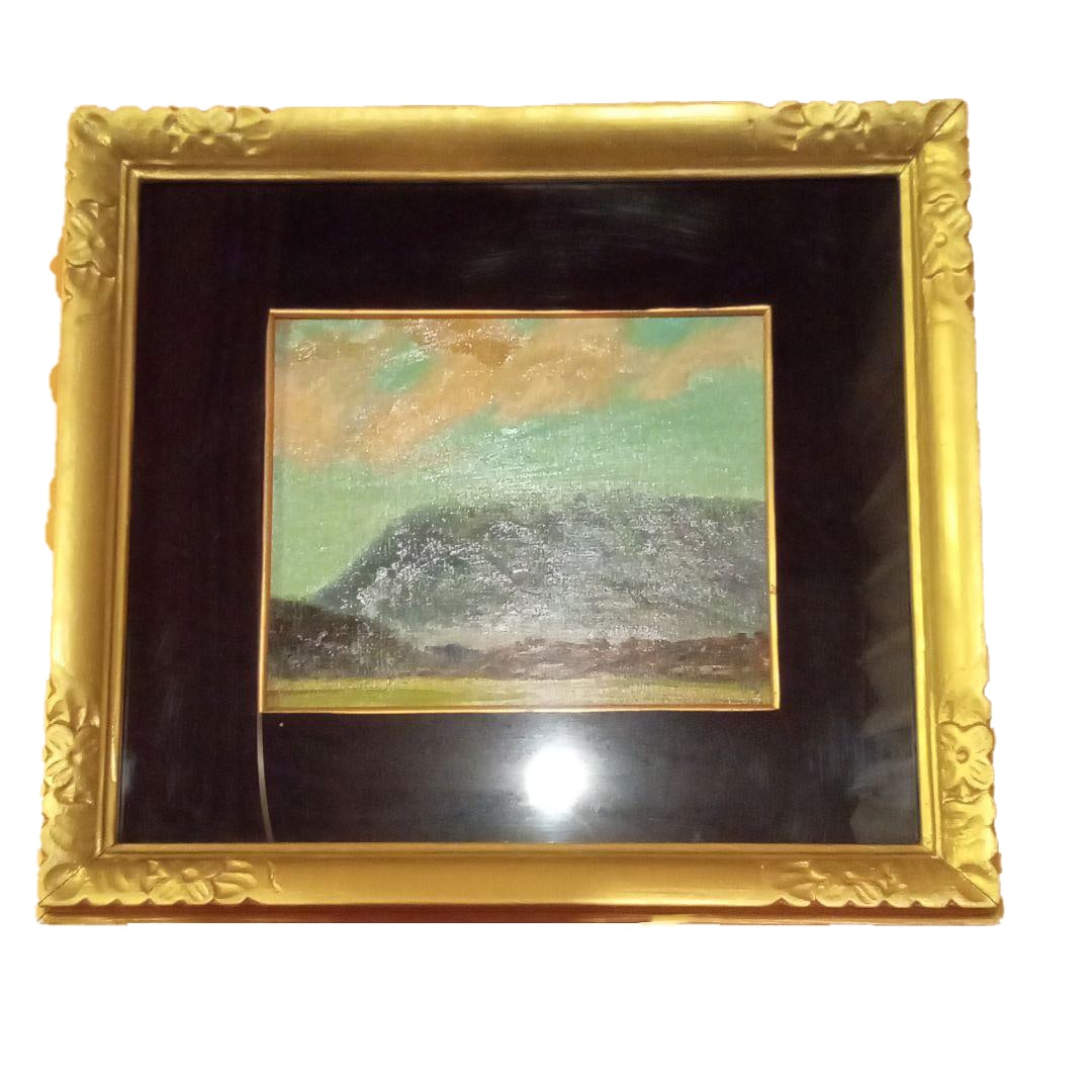 The rural mountain village scenery by the rare artist Kouda Katsumi: The Rare Artist Koda Kouda's 'Rural Mountain Village Scene'Product DescriptionKouda Kouda Oil Painting (Rural Mountain Village Scene) [Original]The work was created in the western part of Tottori Pref